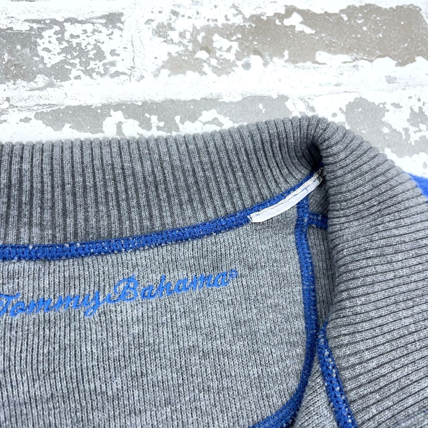 Tommy Bahama Tommy Bahama Sweater Men Large Blue Gray Quarter Zip Reversible Sweatshirt Fish Size US XL / EU 56 / 4 - 5 Thumbnail