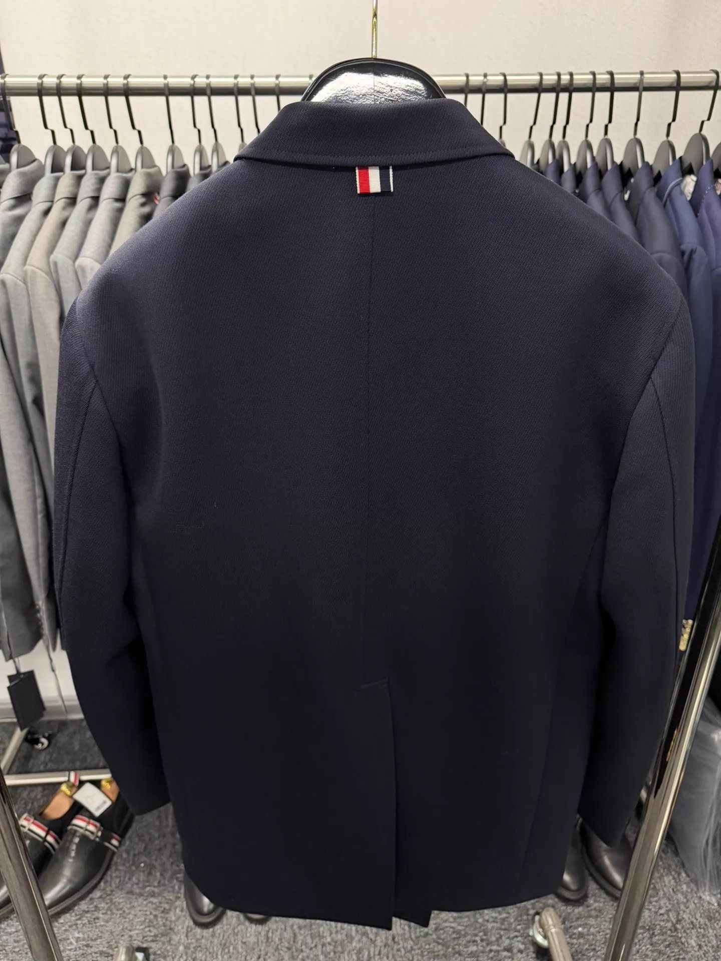 Thom Browne Thom Browne Men's Navy Gold-Button Wool Overcoat Size 2 Rare Size US M / EU 48-50 / 2 - 2 Thumbnail