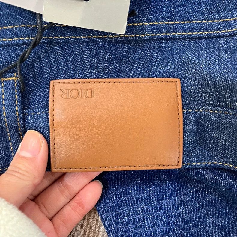 Dior Dior The latest blue trouser leg lining old flower full pri Size US 29 - 6 Thumbnail