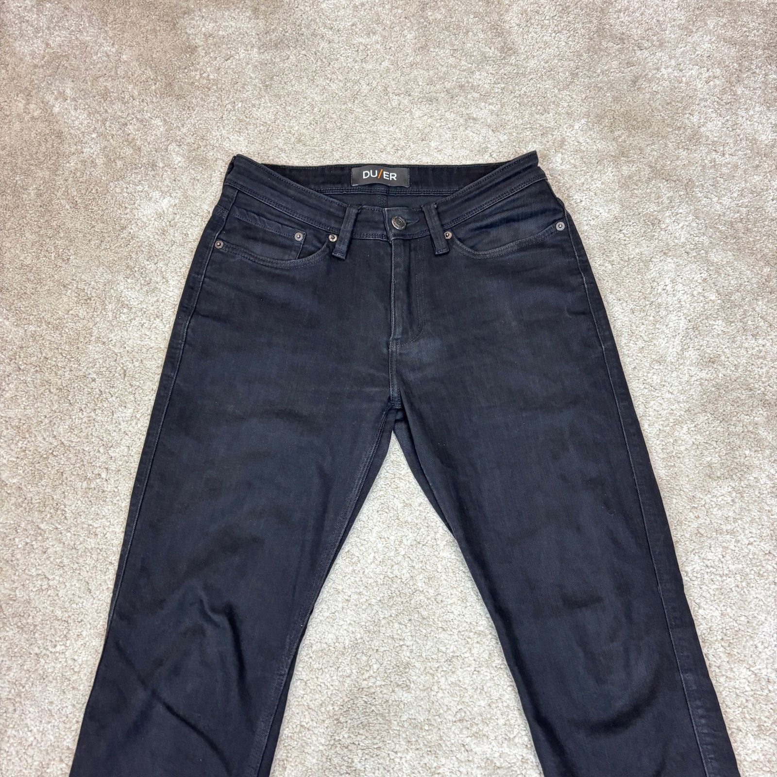 DUER DU/ER L2X Slim Fit Black Denim Jeans Men's 29x32 Size US 29 - 2 Thumbnail