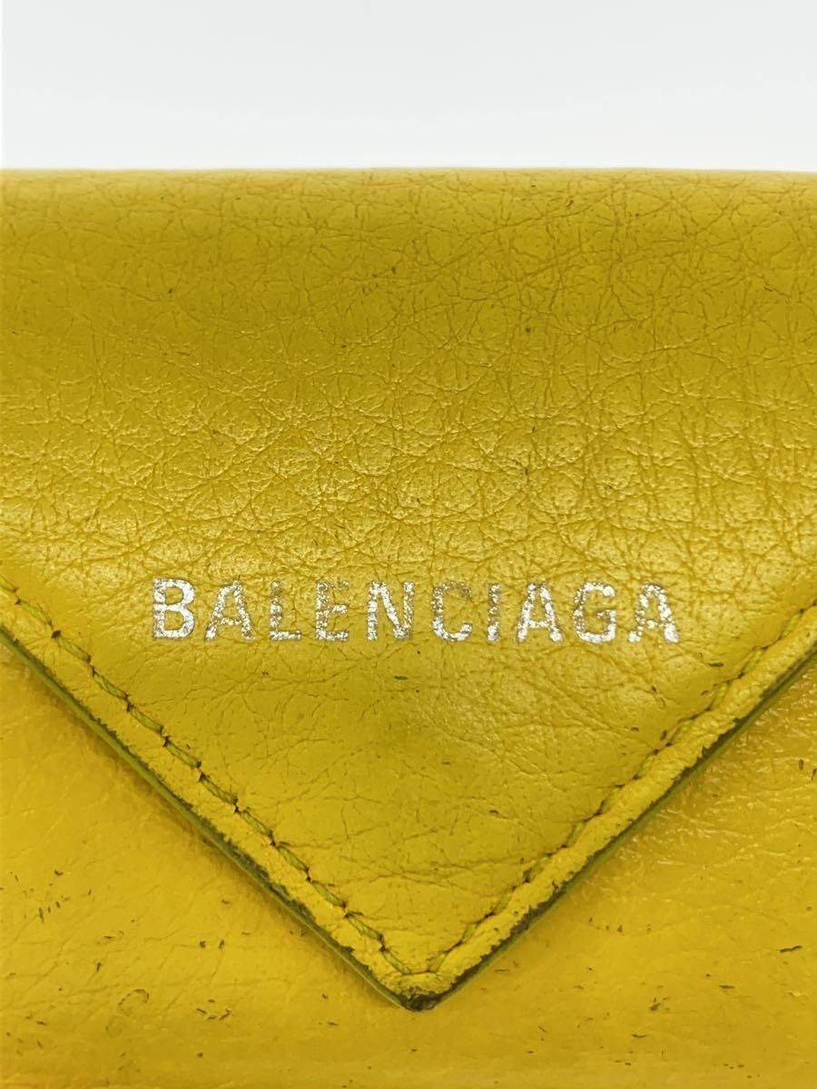 Balenciaga Balenciaga Leather Tri-Fold Wallet Yellow Size ONE SIZE - 3 Thumbnail
