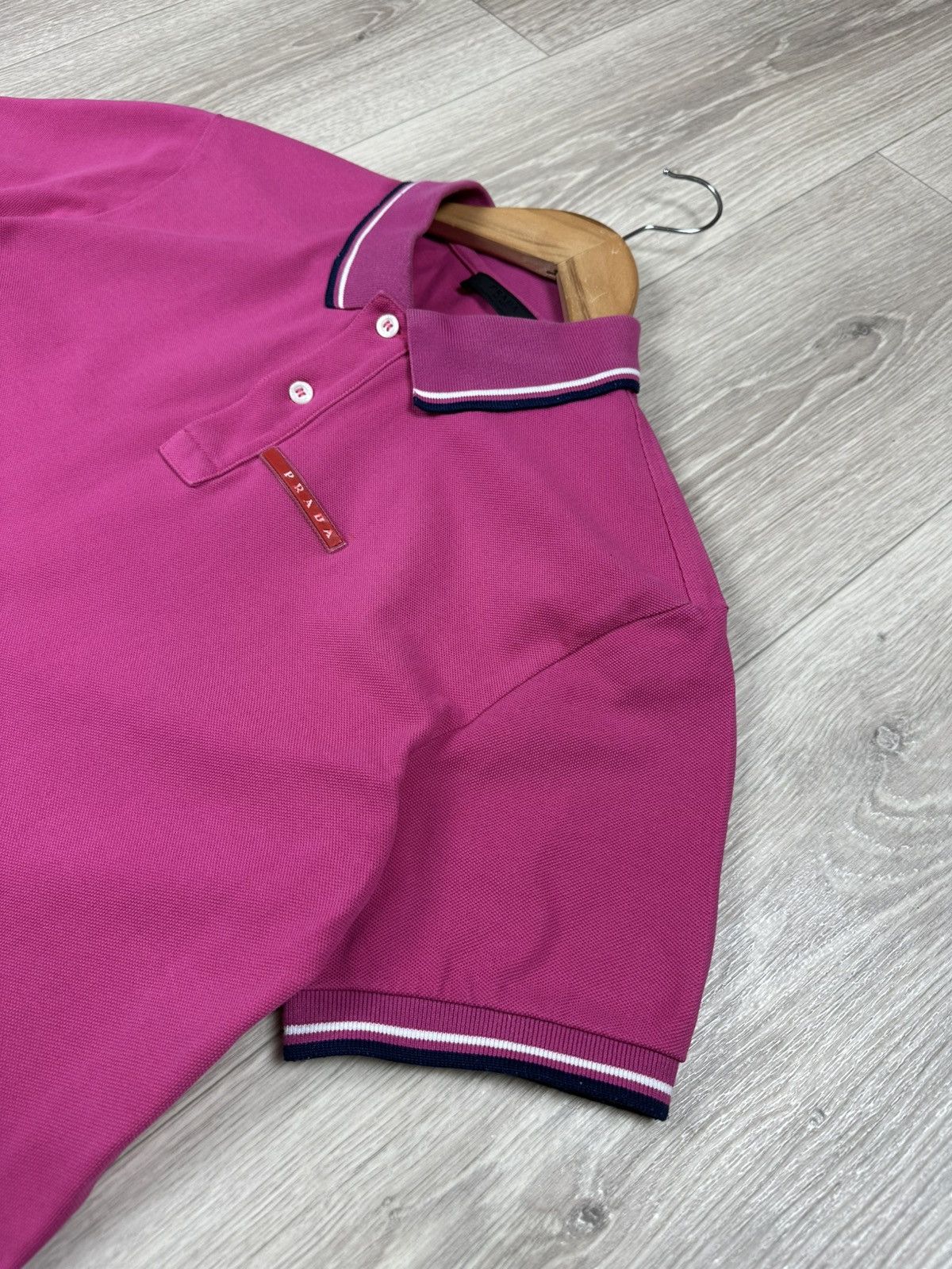 Prada PRADA Pink Polos Shirt Red Tab Size L Size US L / EU 52-54 / 3 - 4 Thumbnail
