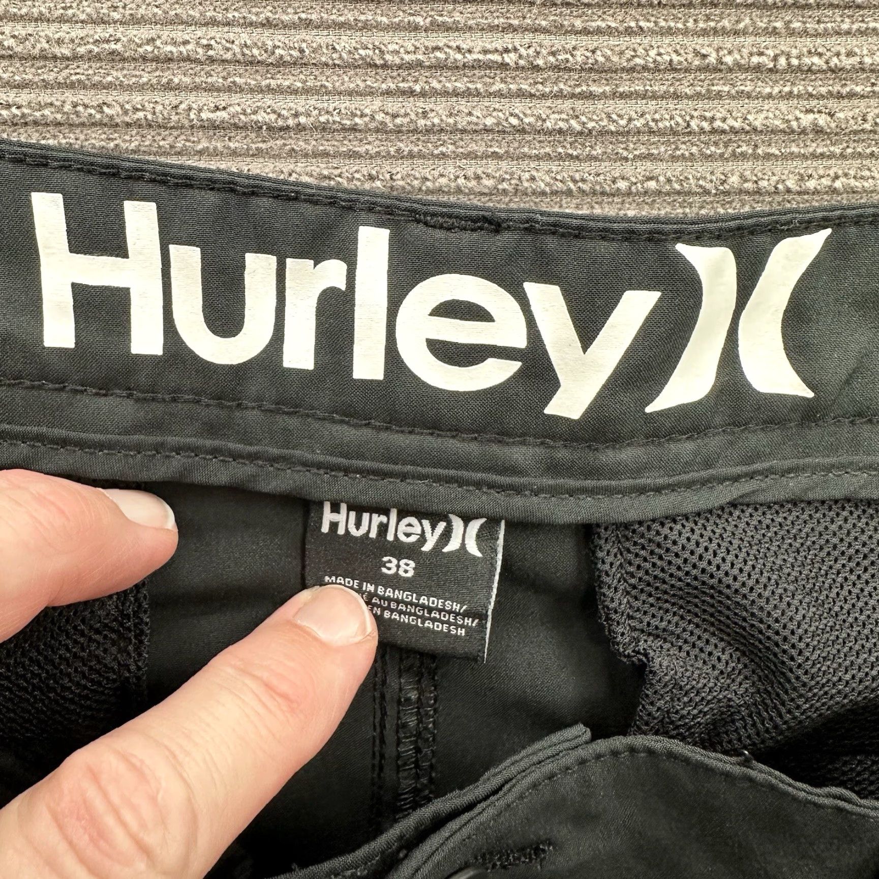 Hurley Hurley Shorts Men 38 Black Polyester All Day Hybrid 9.5 Inseam Beach Walking Size US 38 / EU 54 - 3 Thumbnail