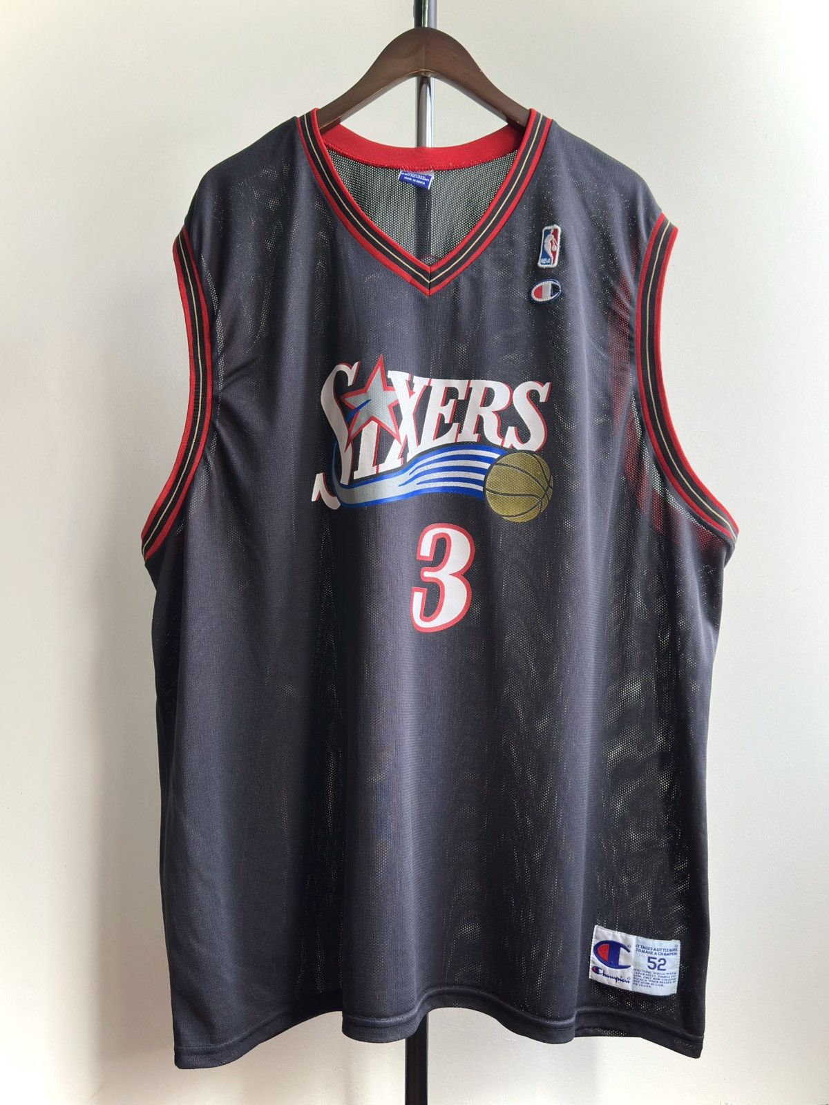 Champion × NBA × Vintage Vintage Champion Philadelphia Sixers Allen Iverson Jersey Size US XXL / EU 58 / 5 - 1 Thumbnail