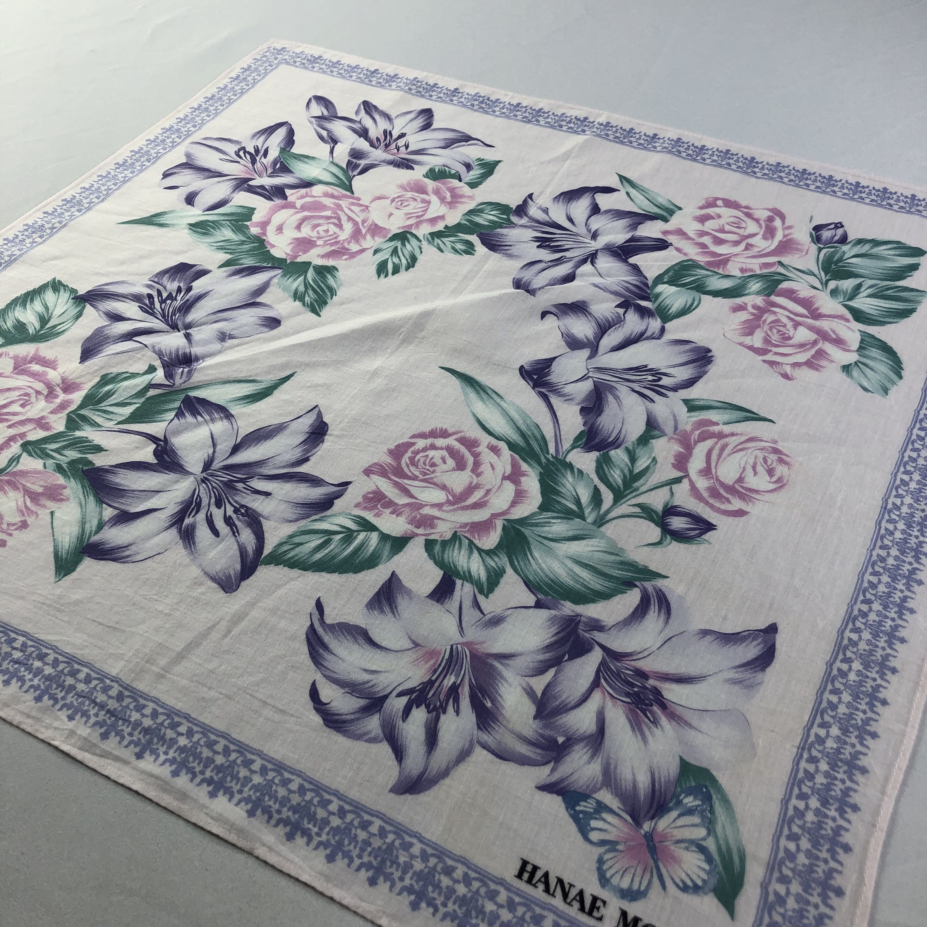 Hanae Mori Hanae Mori Handkerchief Neckerchief Bandana H1947 Size ONE SIZE - 3 Thumbnail
