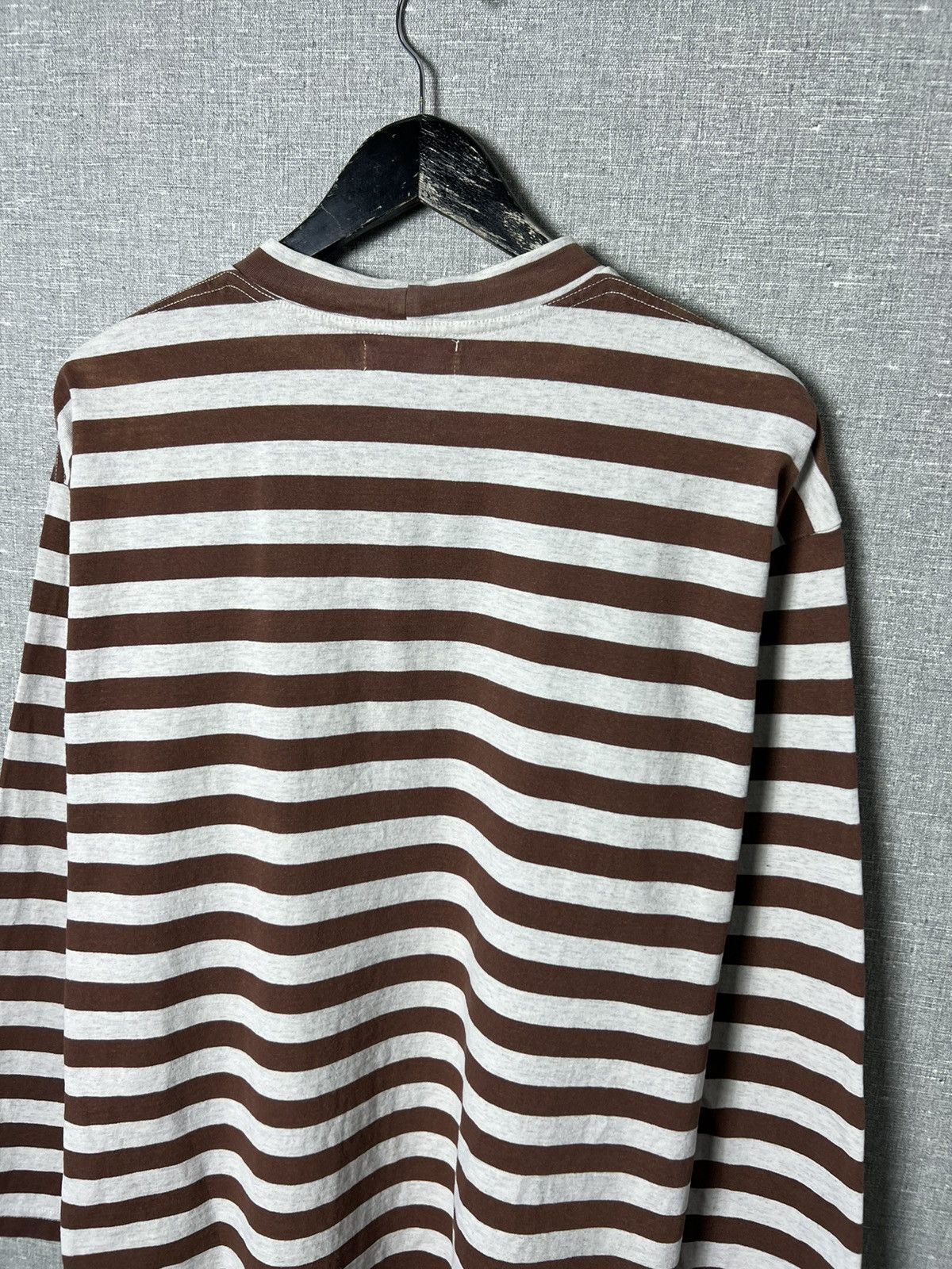 Guess Rare Vintage Guess Jeans USA Striped Long Sleeve Brown/Grey Size US L / EU 52-54 / 3 - 18 Thumbnail