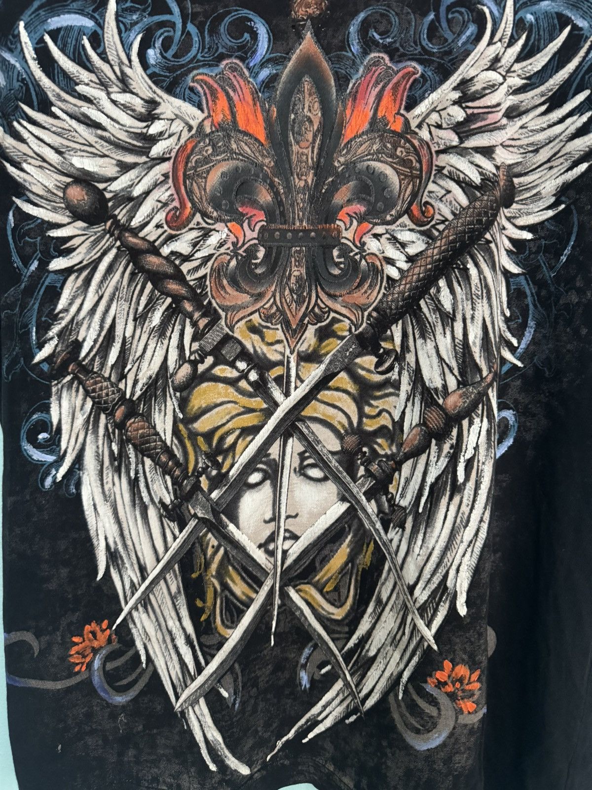 Other 💥VERY RARE JAPANESE BRAND SWORDS WINGS WOMAN PRINTED Size US S / EU 44-46 / 1 - 2 Thumbnail