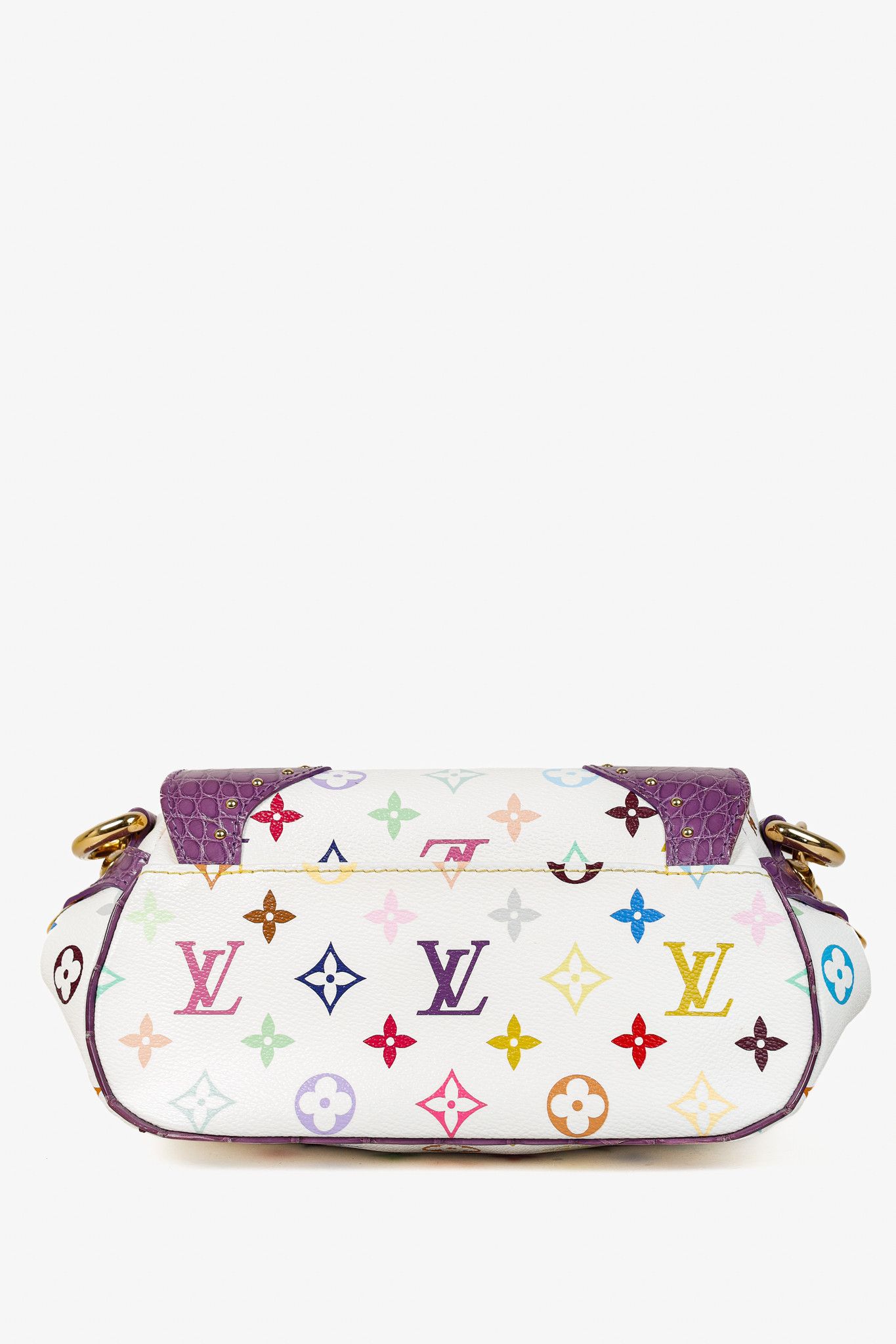 Louis Vuitton × Takashi Murakami Louis Vuitton Marilyn Multicolore Purple Crocodile Bag Size ONE SIZE - 4 Thumbnail