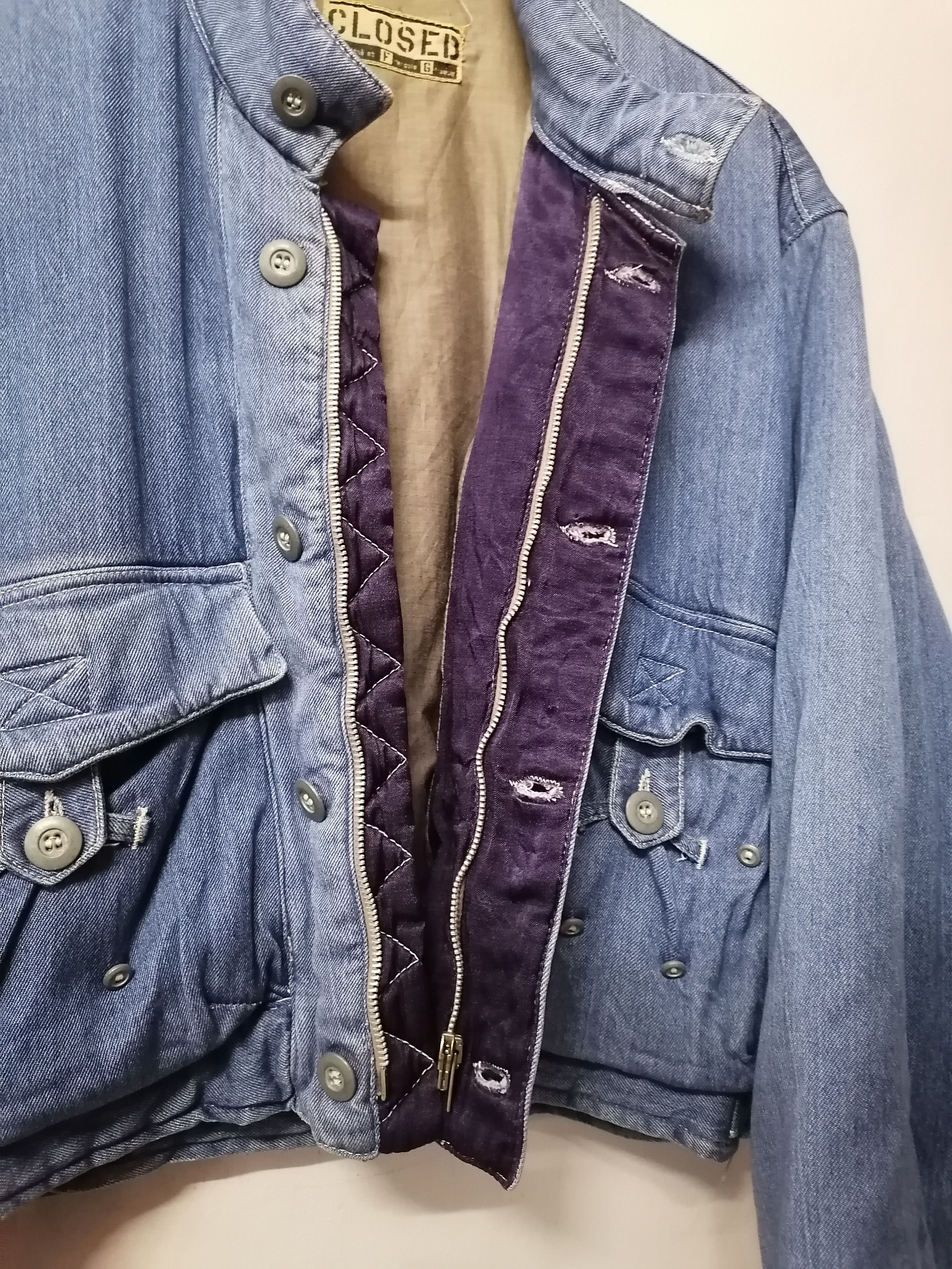 CLOSED Vintage 80s MFG x Closed Cropped Padded Silhouette Jackets Size US S / EU 44-46 / 1 - 11 Thumbnail