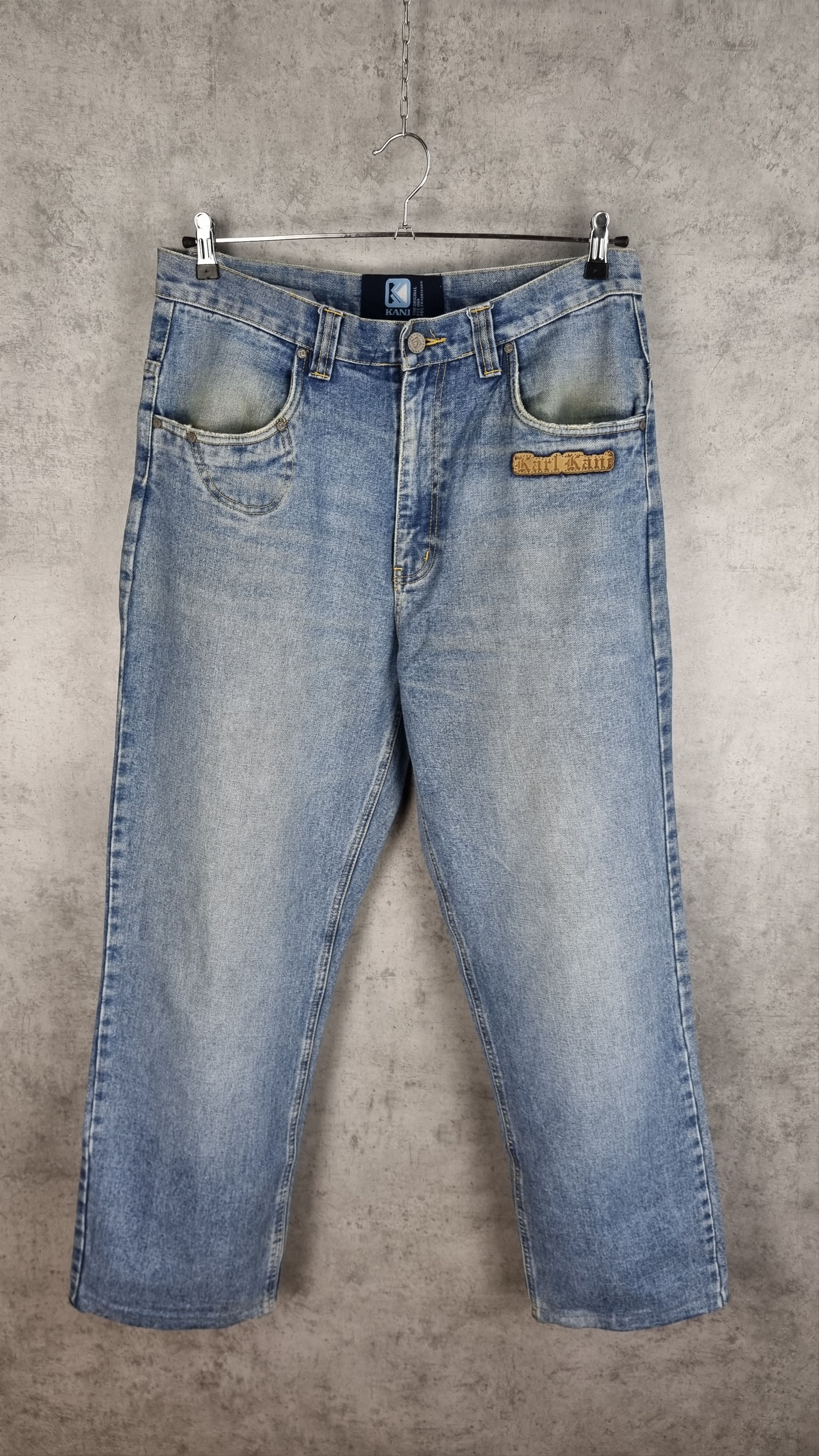 Karl Kani × Vintage × Wu-Tang Clan Karl Kani Brooklyn Embroidered Big Logo Baggy Vintage Jeans Size US 34 / EU 50 - 14 Thumbnail