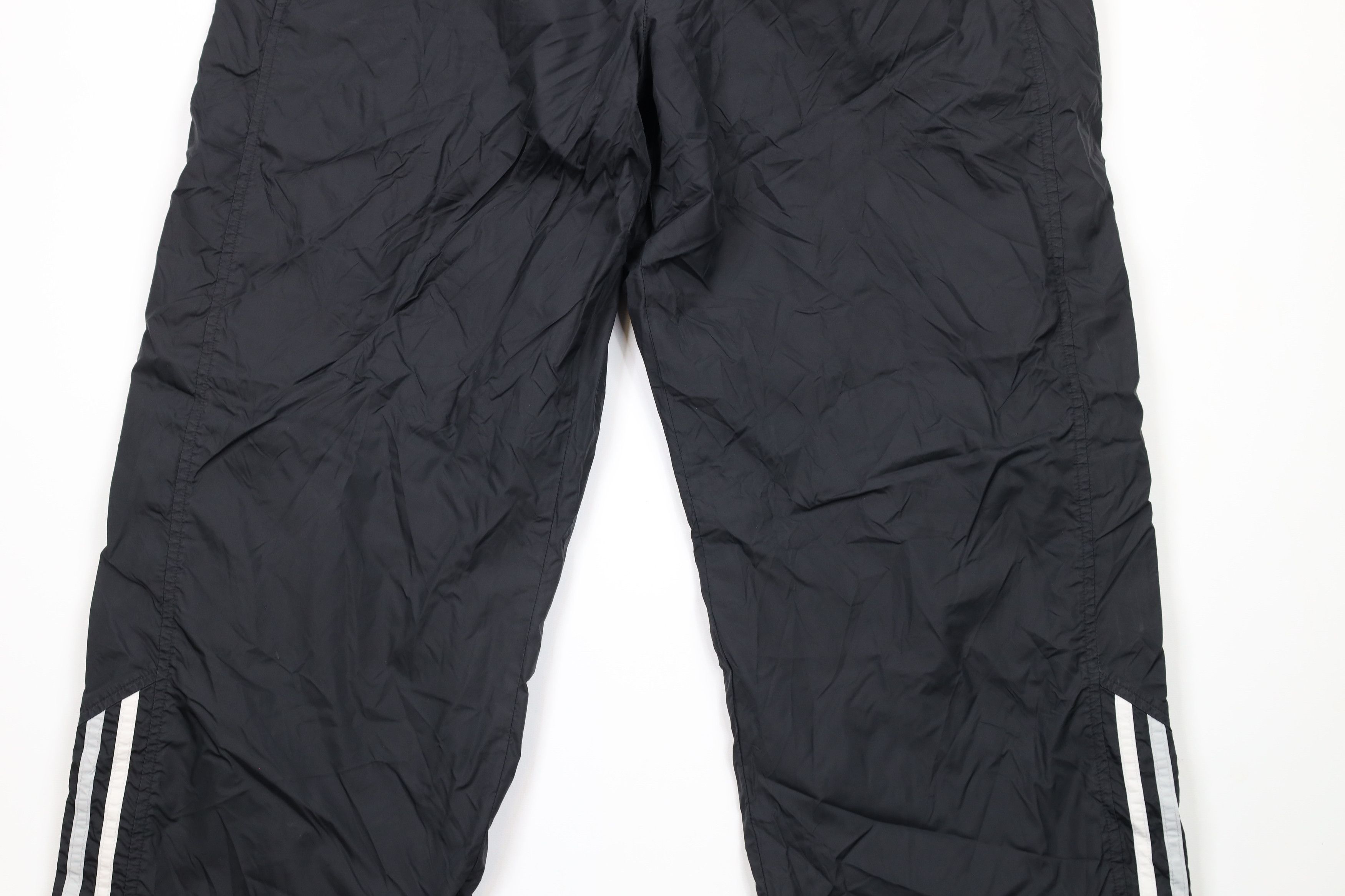 Adidas × Vintage Vintage Y2K 2004 Adidas Spell Out Lined Wide Leg Pants Black Size US 36 / EU 52 - 3 Thumbnail