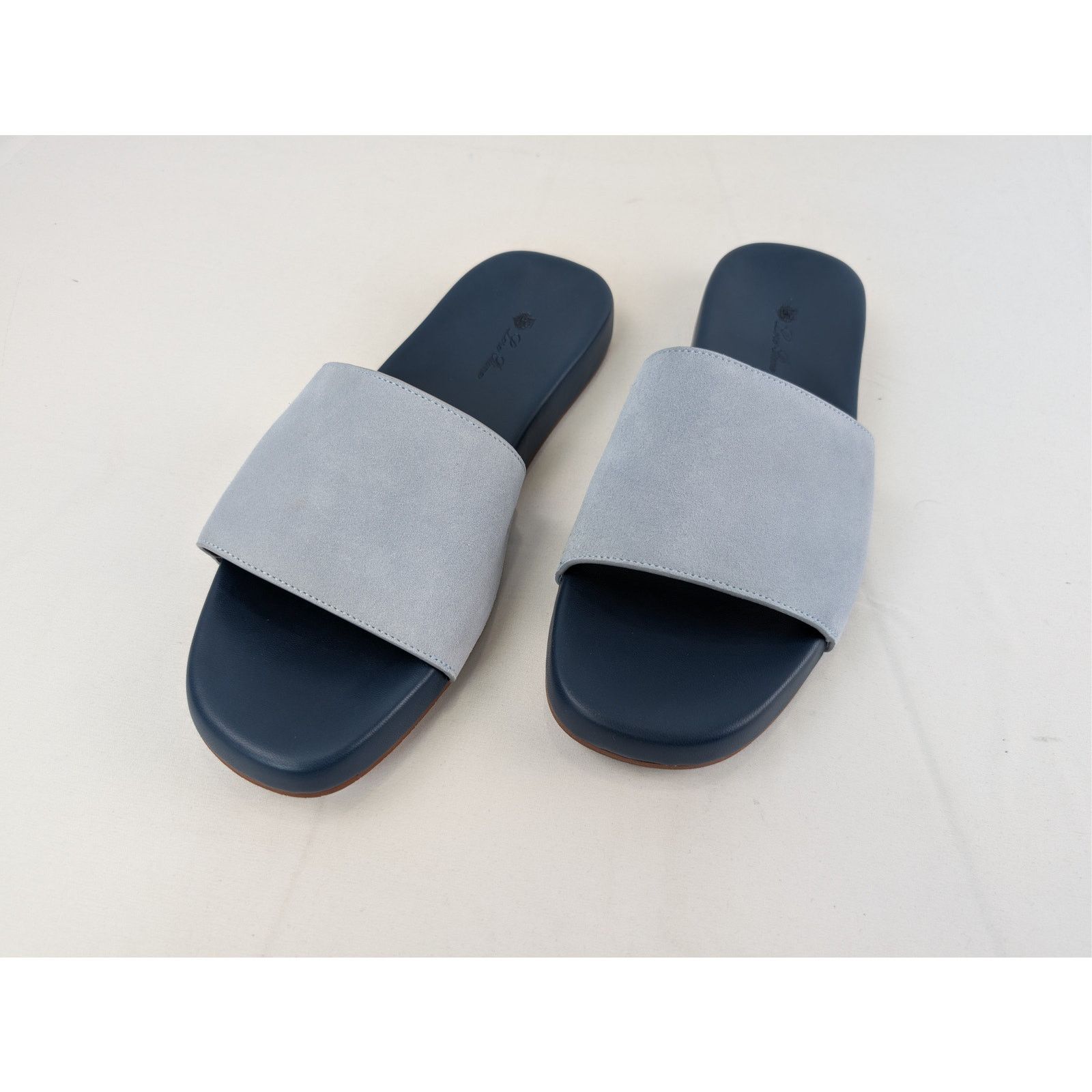 Loro Piana o1rshd1 Sea-Slide Walk Suede Slipper Sandal in Aqua Sea Size US 10 / EU 43 - 8 Thumbnail