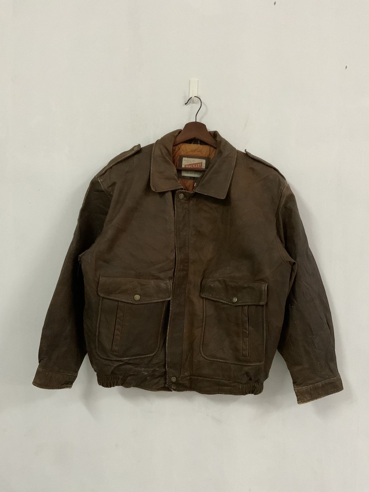Genuine Leather Vintage Brunati Genuine Leather Fade Jacket Size US L / EU 52-54 / 3 - 2 Thumbnail
