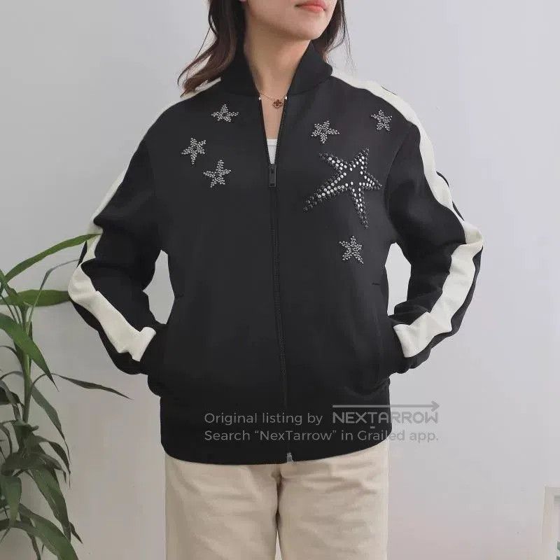 Valentino Valentino Black Star Rivet Baseball Jacket. Size S / US 4 / IT 40 - 1 Thumbnail