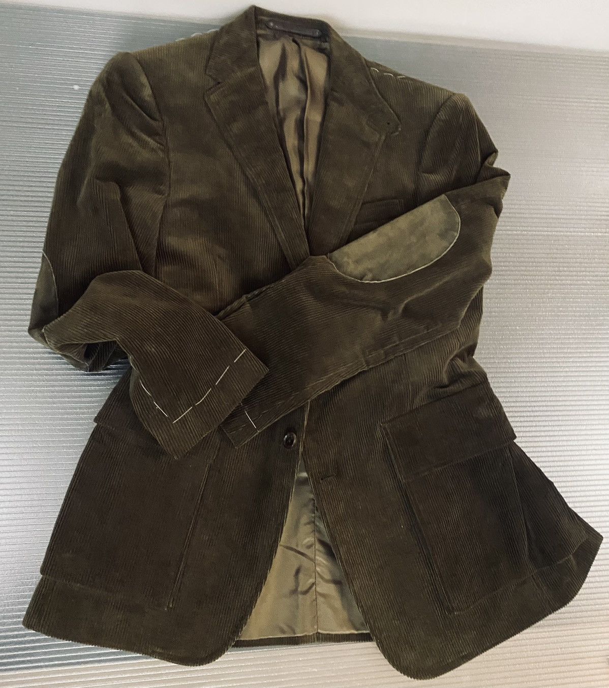 Ralph Lauren Purple Label RLPL 🇮🇹 English Corduroy Suede Patch Collectors Jacket 38R NW Size 38R - 16 Thumbnail