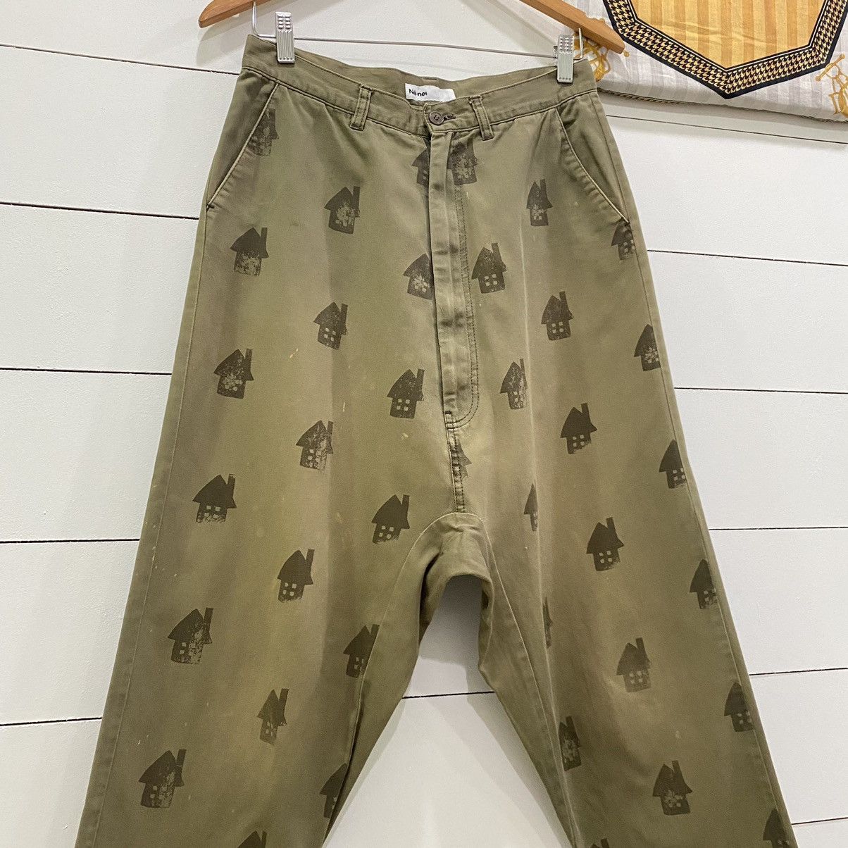 Issey Miyake Ne-net by Issey Miyake Full Print Baggy Pants Size US 29 - 3 Thumbnail