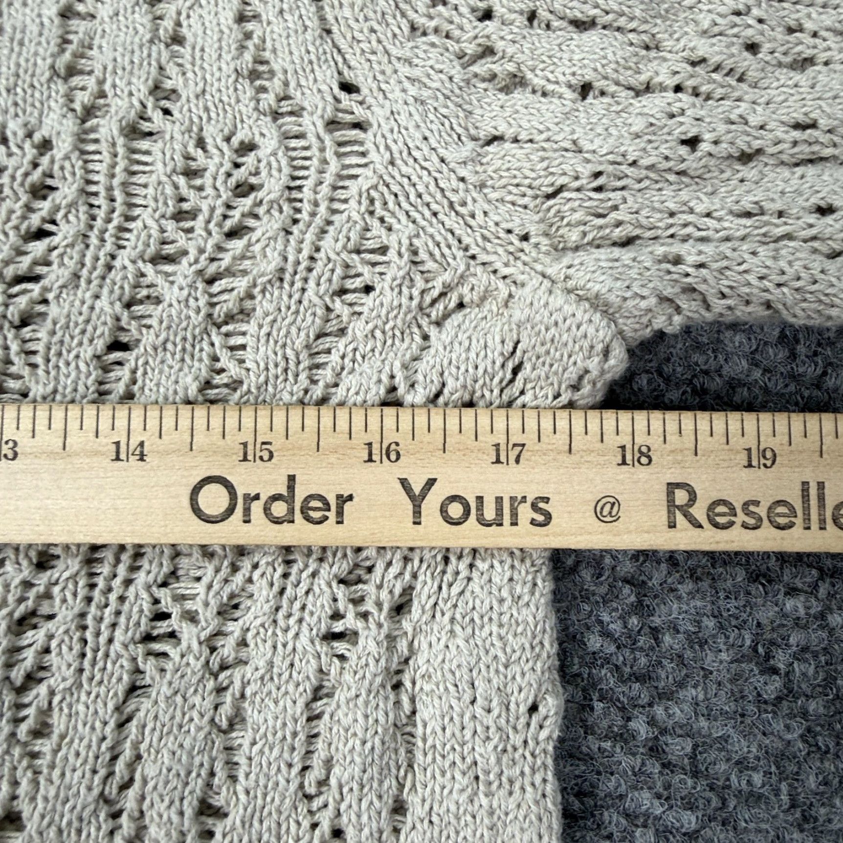 Ann Taylor Ann Taylor Sweater Womens Medium Beige Linen Cotton Open Knit Pullover Crew Neck Long Sleeve All Seasons Lightweight Made USA Size M / US 6-8 / IT 42-44 - 8 Thumbnail