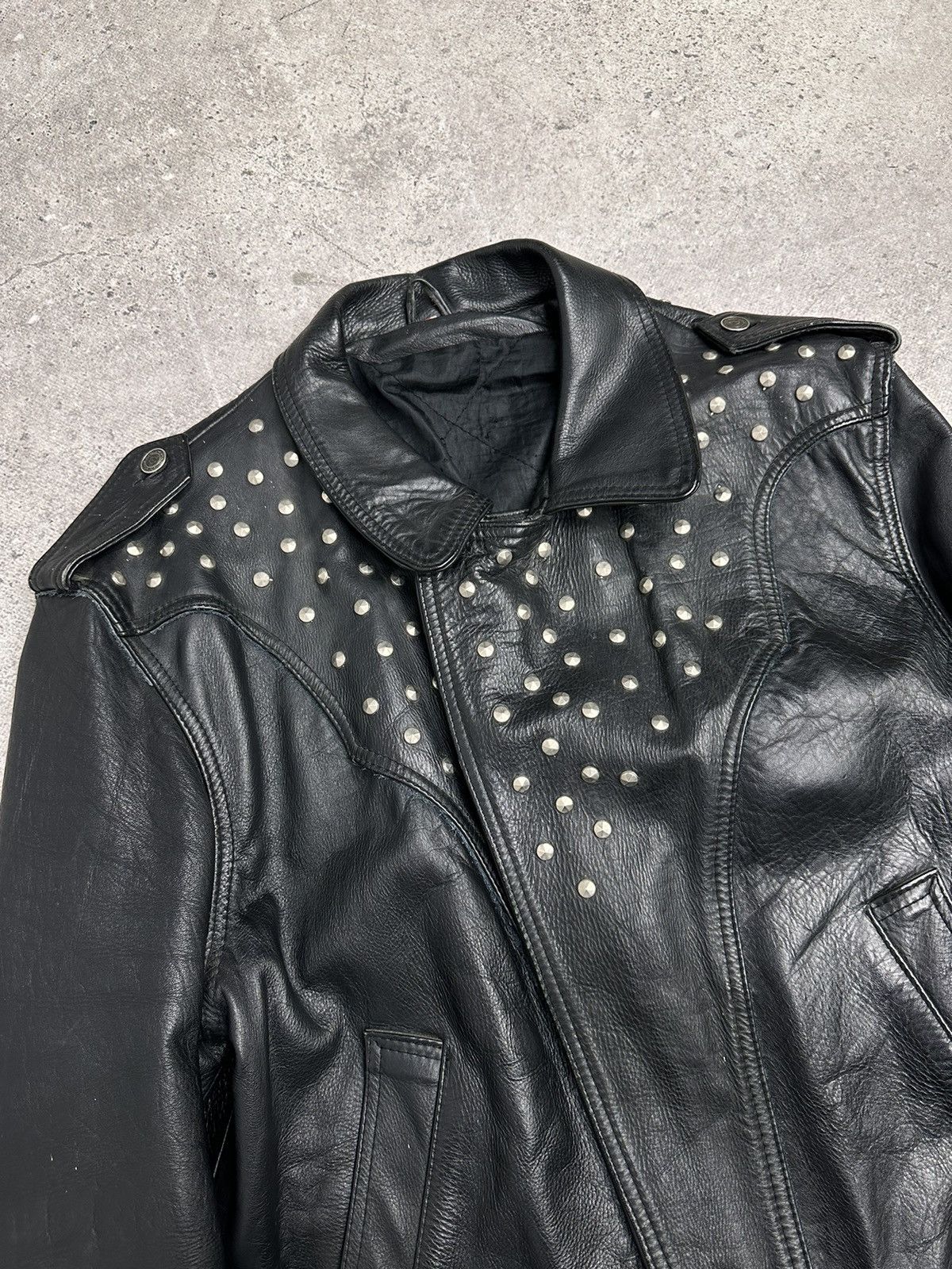 14th Addiction Vintage Leather Jacket Schott Racing Moto Y2K Avantgarde GOA Size US M / EU 48-50 / 2 - 8 Thumbnail