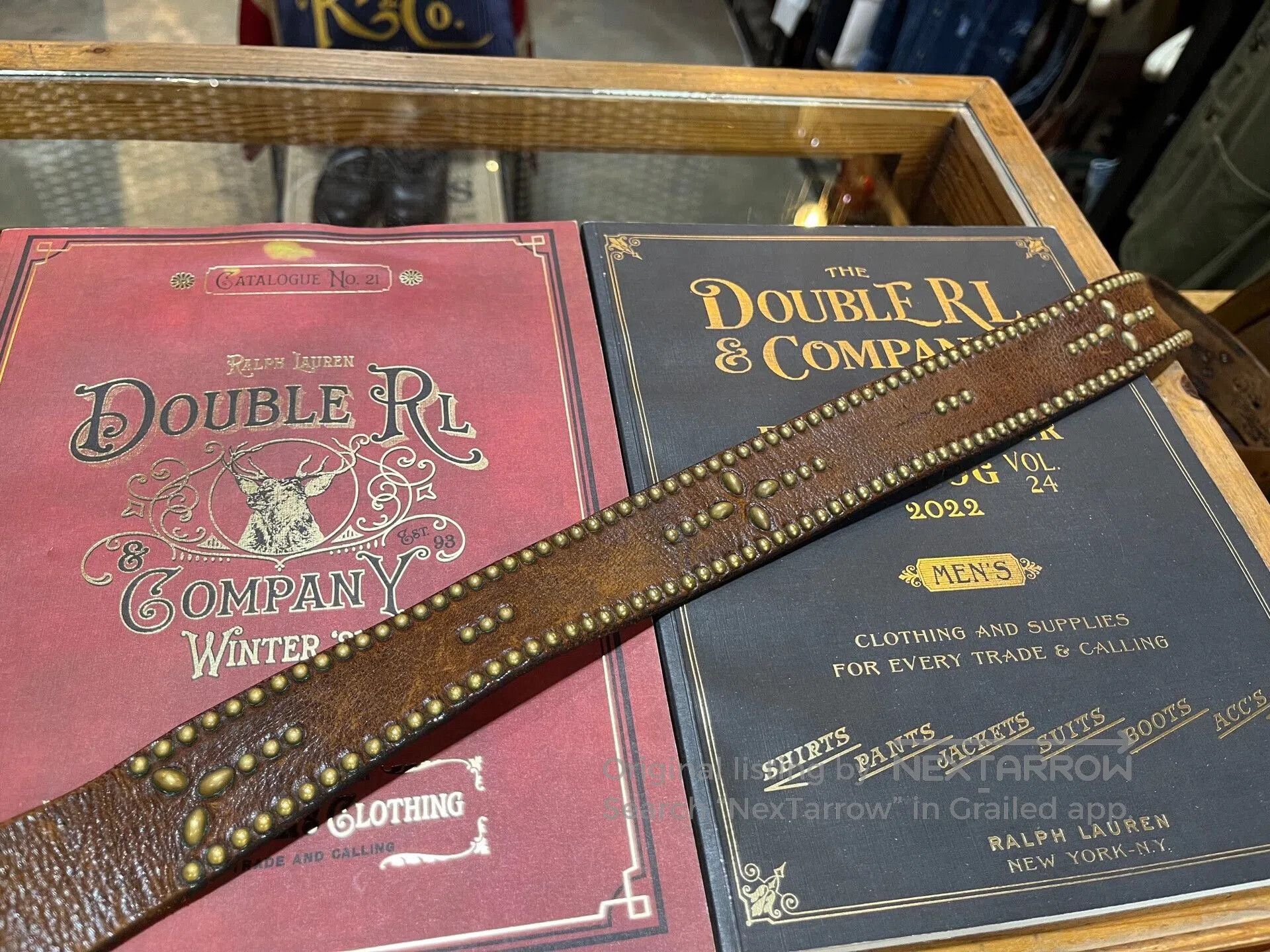RRL Ralph Lauren rrl limited edition leather belt. Size ONE SIZE - 5 Thumbnail