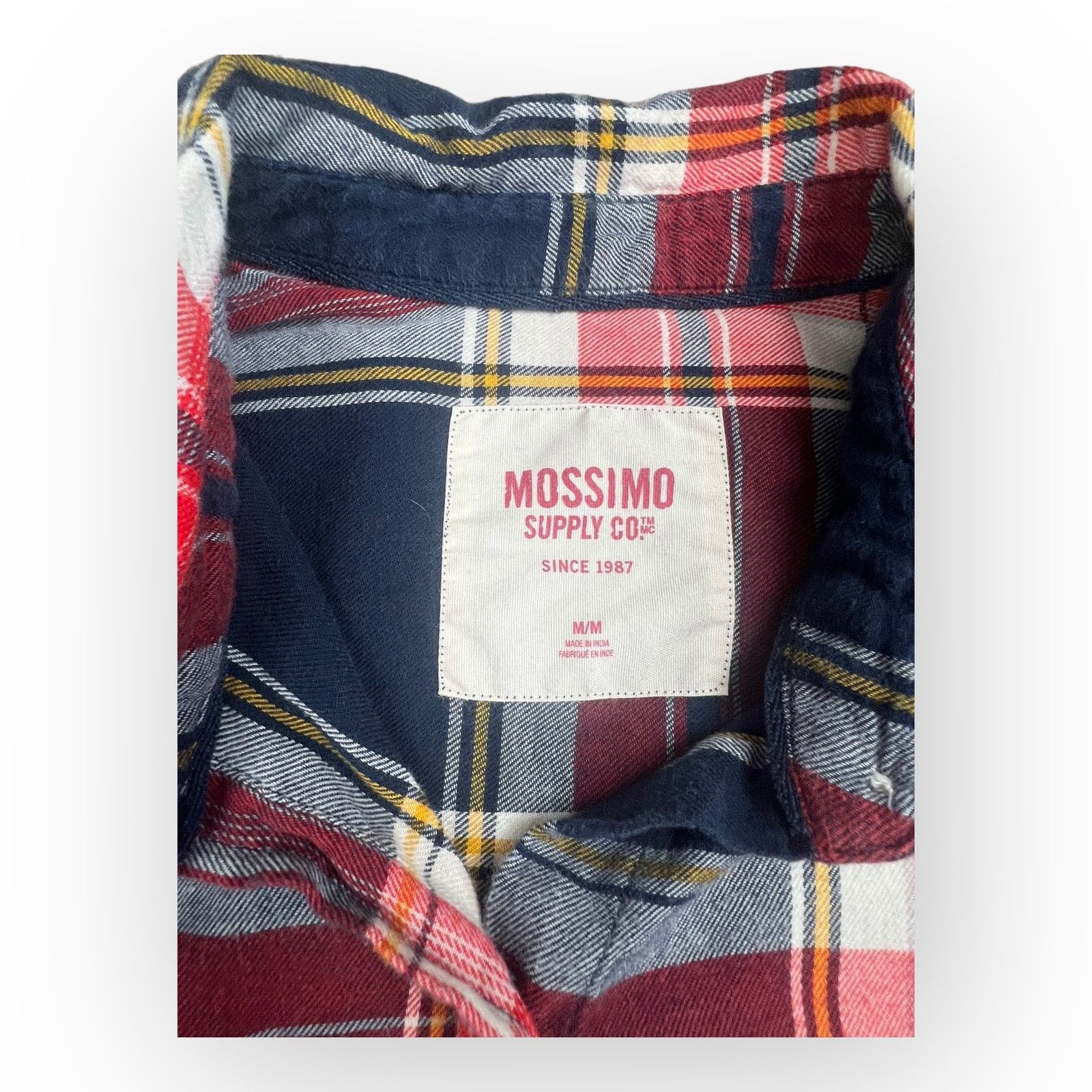 Mossimo Vintage Mossimo Supply Co. Red and Blue Flannel Shirt Medium Size M / US 6-8 / IT 42-44 - 10 Thumbnail