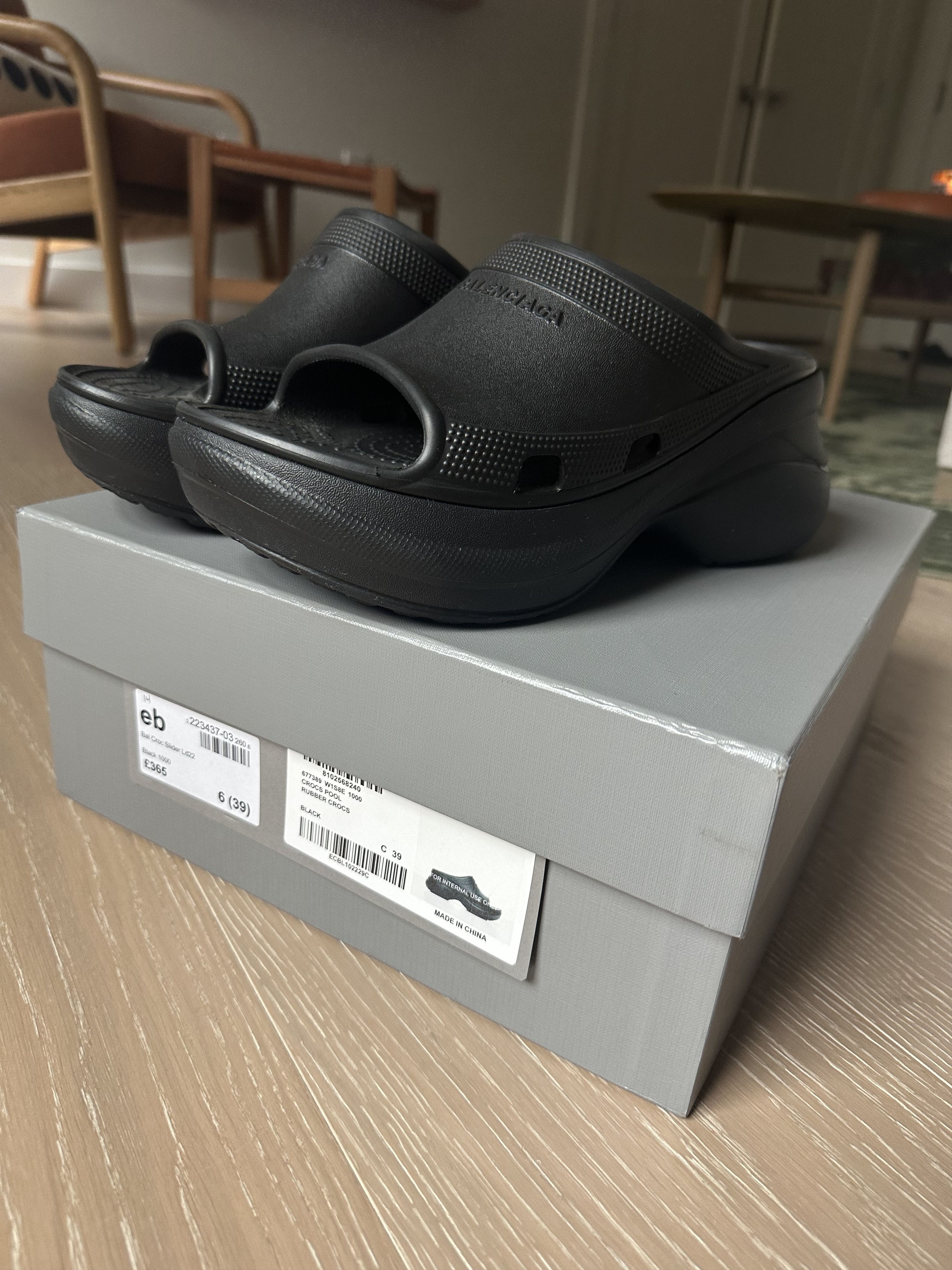 Balenciaga Balenciaga Crocs pool slide sandals Size US 6 / EU 39 - 1 Thumbnail