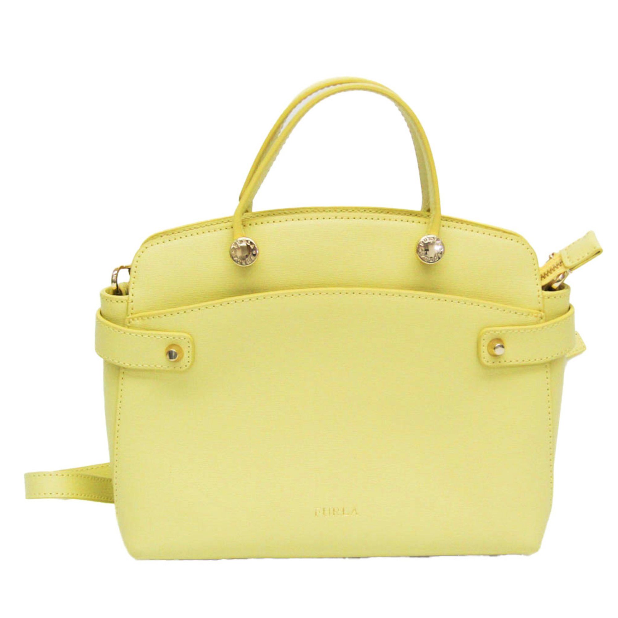 Furla Yellow Leather Handbag (Pre-Owned) Size ONE SIZE - 1 Thumbnail