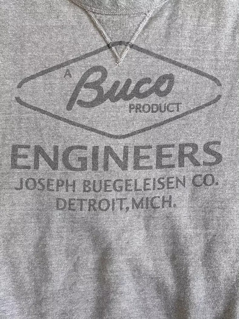 The Real McCoy's The Real McCoys BUCO ENGINEERS Heavyweight Grey Crewneck S Size US L / EU 52-54 / 3 - 6 Thumbnail