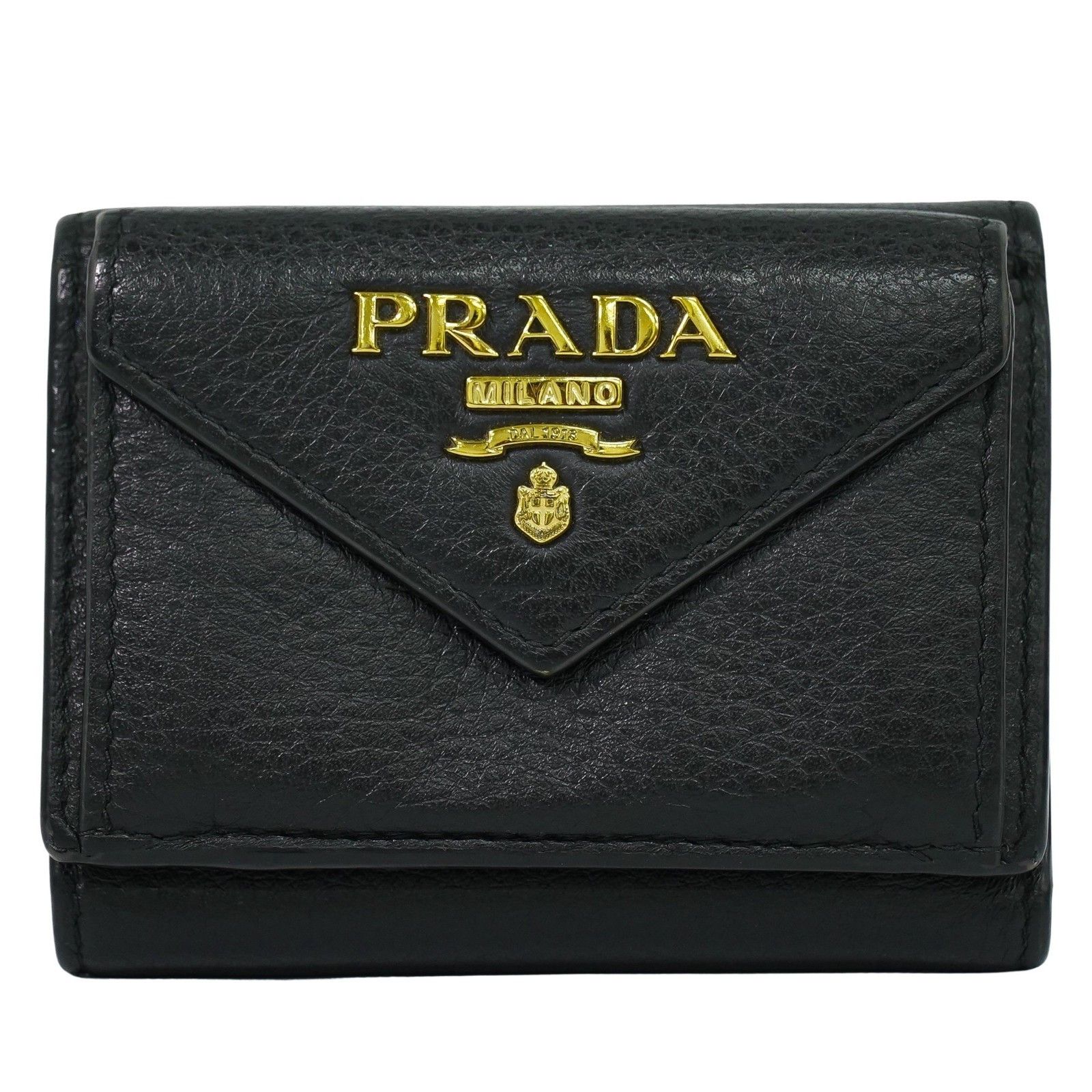 Prada Trifold Wallet Vitello Grain
