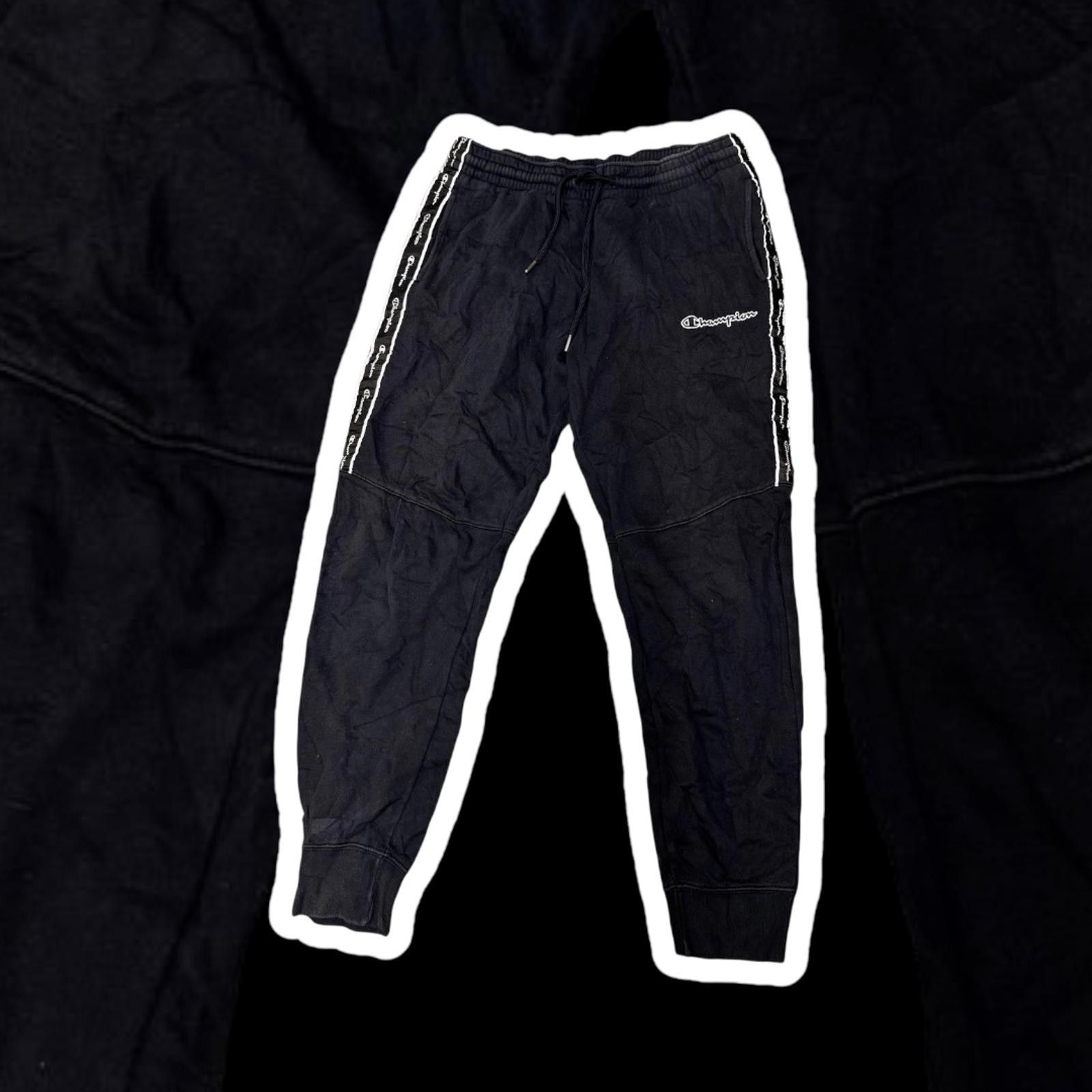 Champion Champion Black Sweatpants with Side Stripes - Size Large Size US 34 / EU 50 - 1 Thumbnail