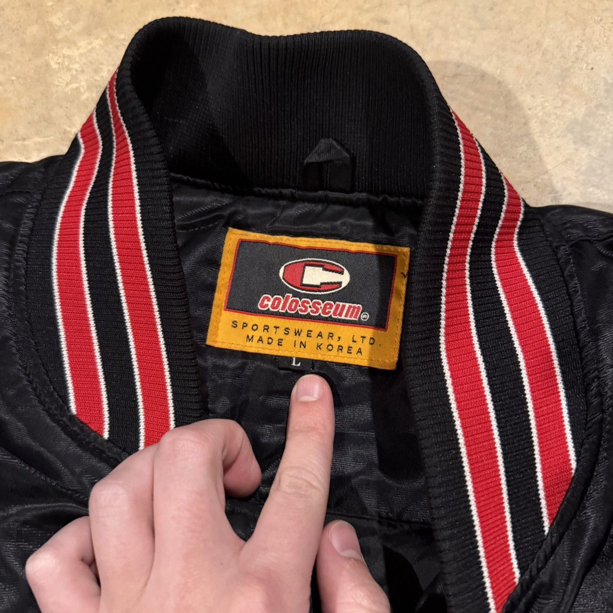 Vintage Vtg 2000s University of Maryland Satin Bomber Jacket Starter Size US L / EU 52-54 / 3 - 6 Thumbnail