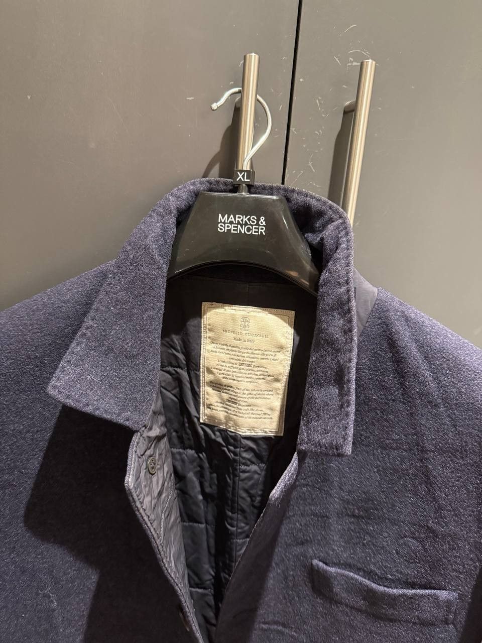 Brunello Cucinelli Brunello Cucinelli Navy Coat Men's Size US L / EU 52-54 / 3 - 7 Thumbnail