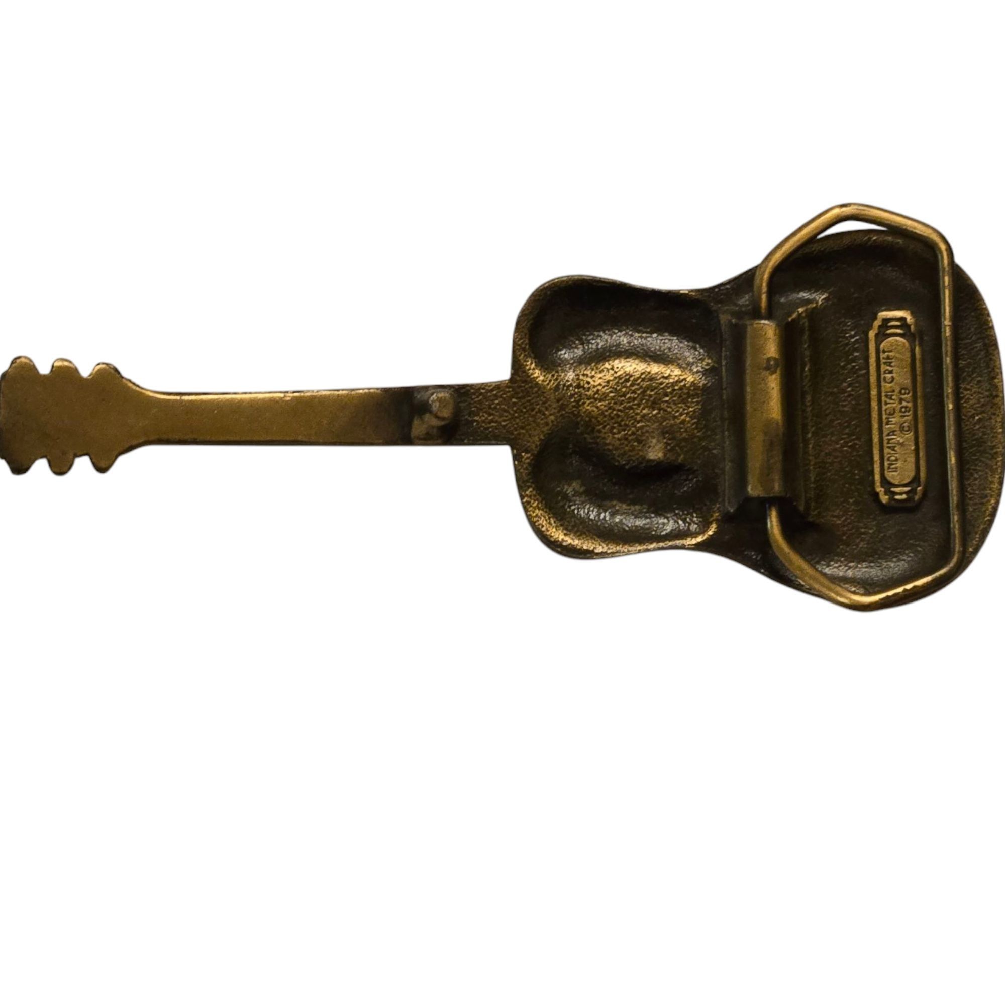 Other Acoustic Guitar Belt Buckle Vintage 1979 Music Musician West Size ONE SIZE - 7 Thumbnail
