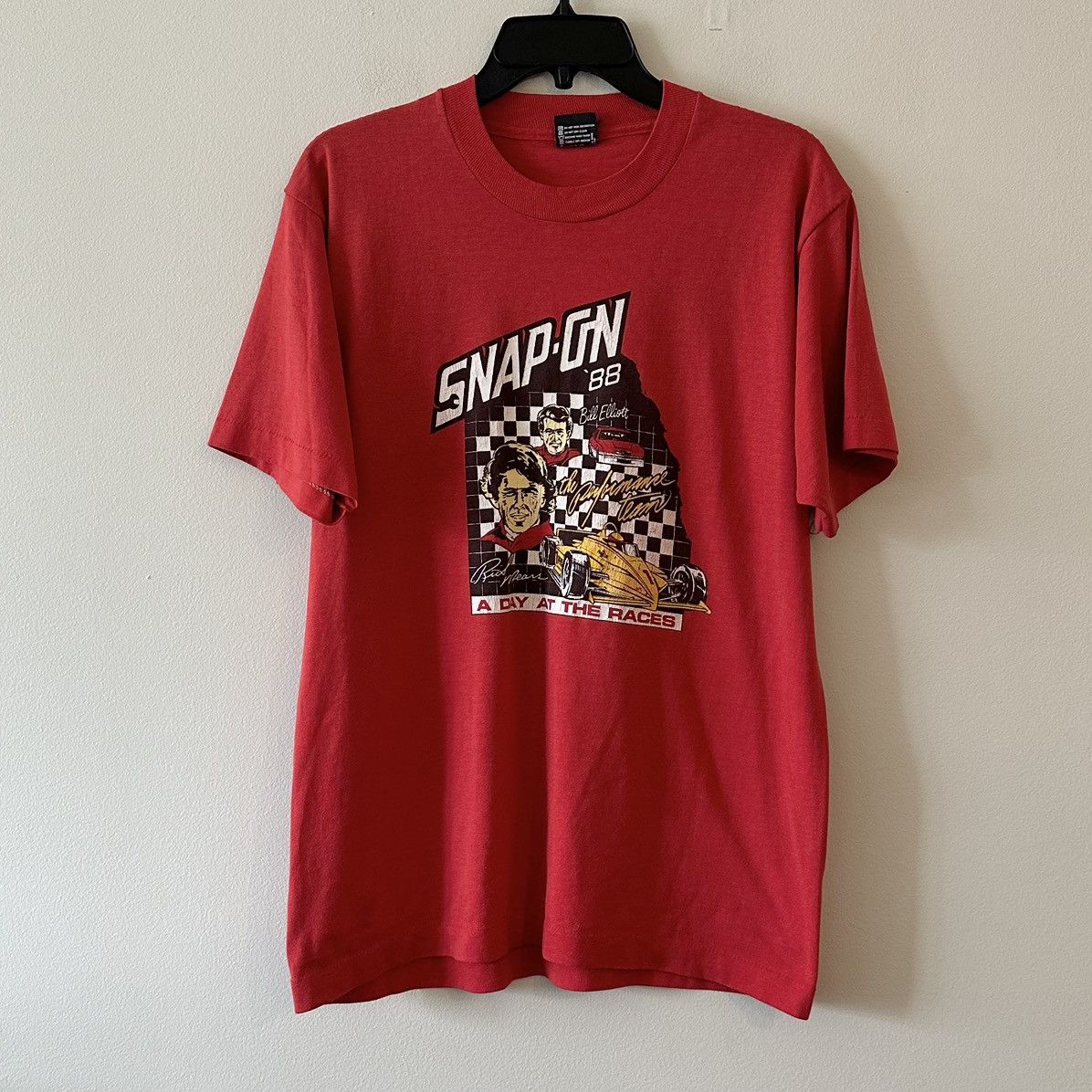 Other Vintage 80s Snap On Wild Bill Elliott NASCAR Red T Shirt Size US L / EU 52-54 / 3 - 1 Thumbnail