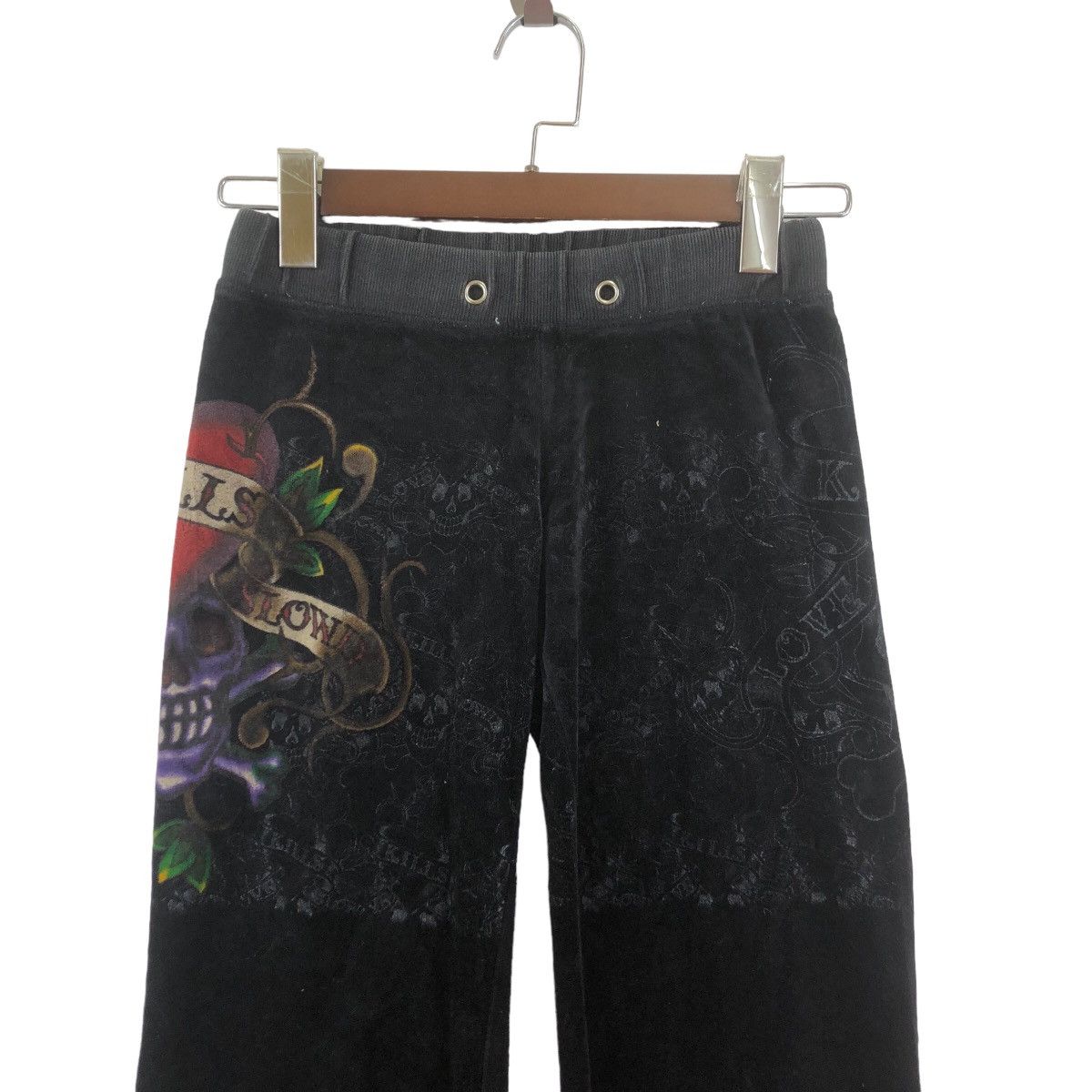 Ed Hardy ED HARDY CHRISTIAN AUDIGIER Tattoo Black Pant Jogger Yoga Size US 26 / EU 42 - 2 Thumbnail