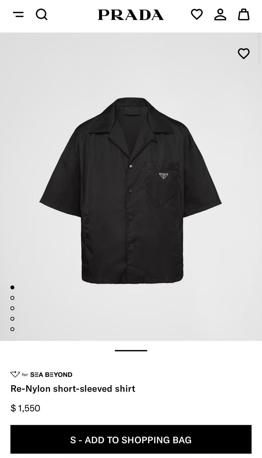 Prada Re-Nylon Oversized Short-sleeved Shirt Size US S / EU 44-46 / 1 - 2 Thumbnail