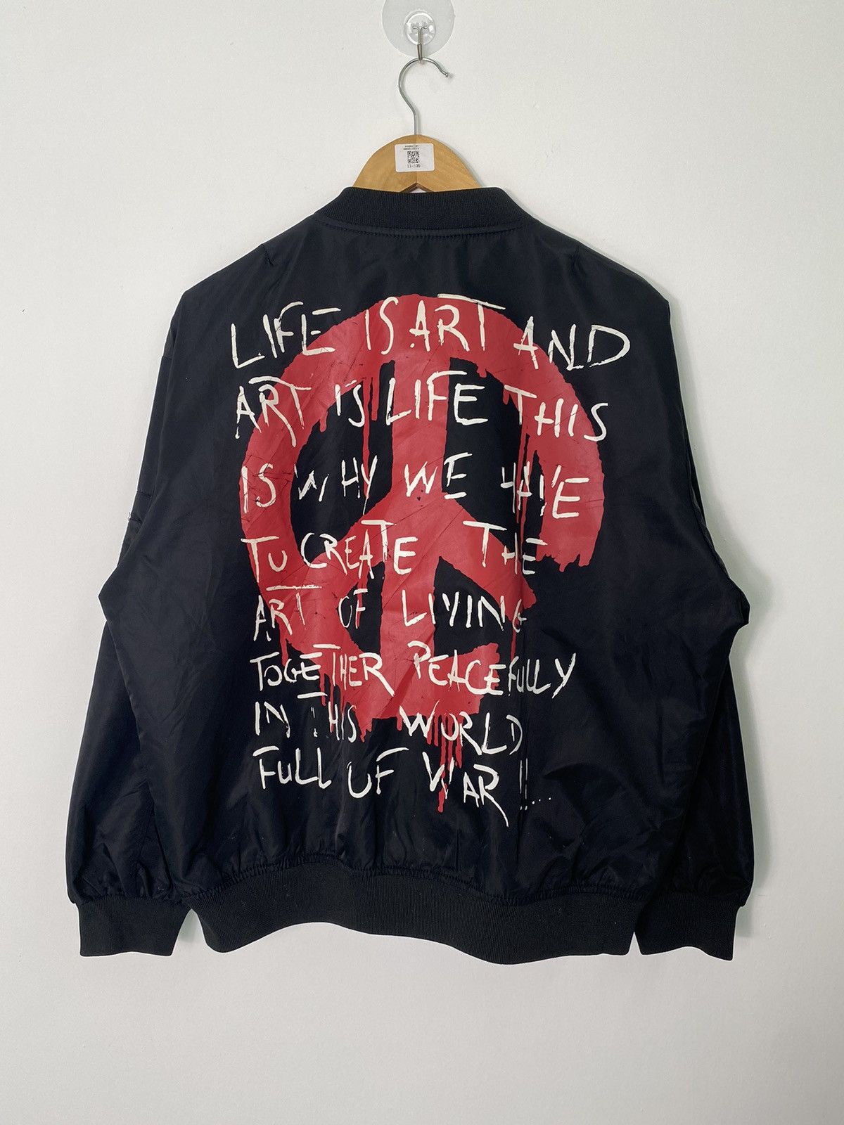 Art Comes First Peace Big Logo Bomber Jacket Size US L / EU 52-54 / 3 - 1 Thumbnail