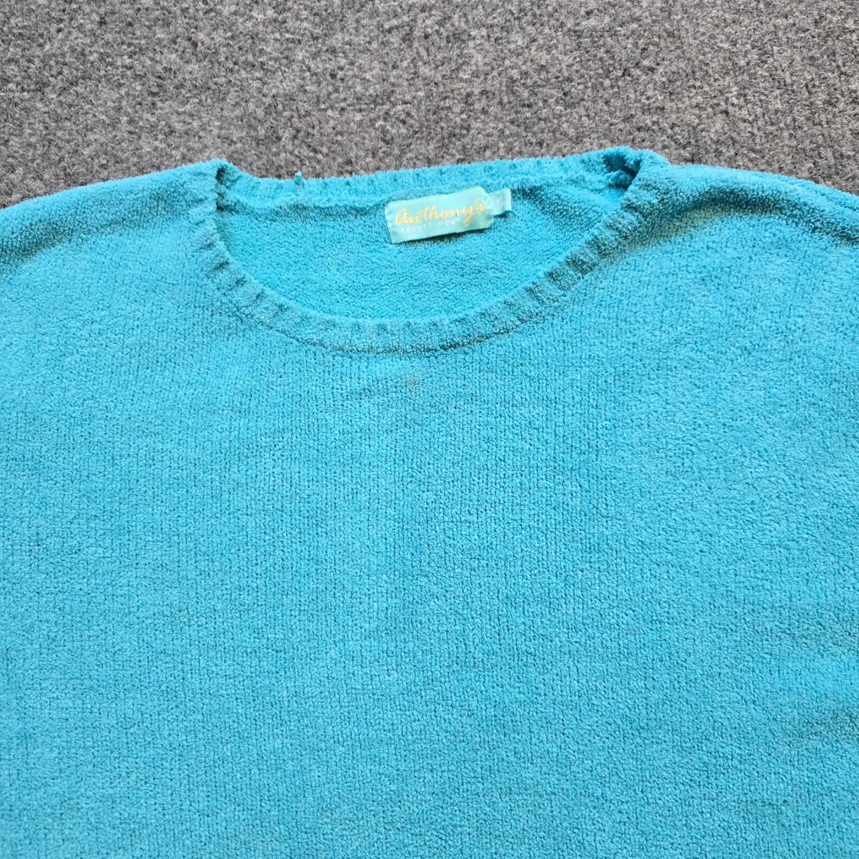 Vintage Anthonys Resort Wear Sweater Womens XL Blue Pocket Beachy Casual Top Basic Pullover Knit 3/4 Sleeve Round Neck Lightweight Regular Beach Theme Size XL / US 12-14 / IT 48-50 - 2 Thumbnail