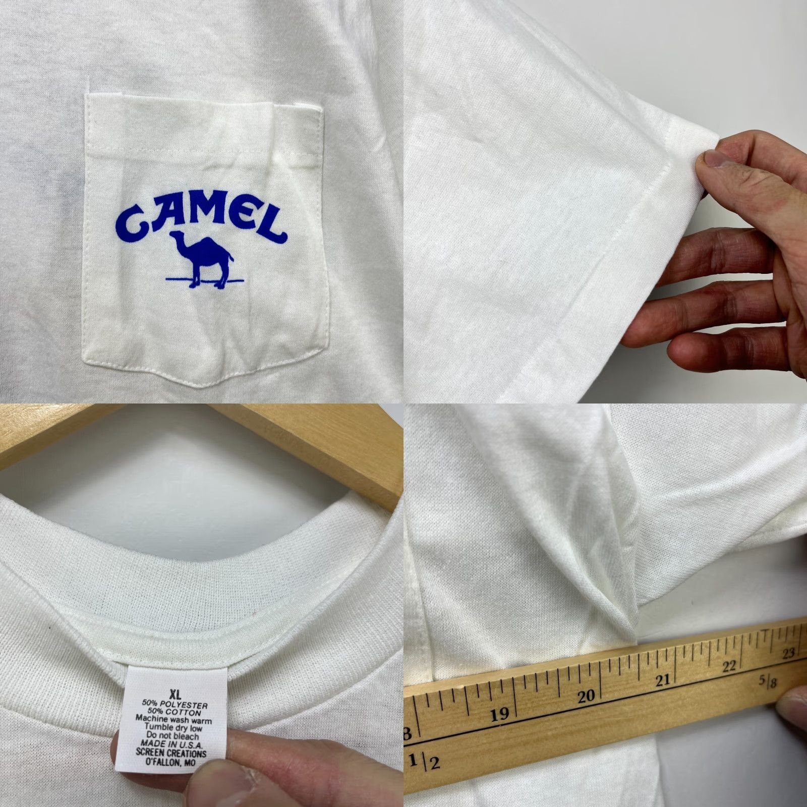 Camel VINTAGE 90s Camel T-Shirt White XL Short Sleeve Graphic Print Men Size US XL / EU 56 / 4 - 8 Thumbnail