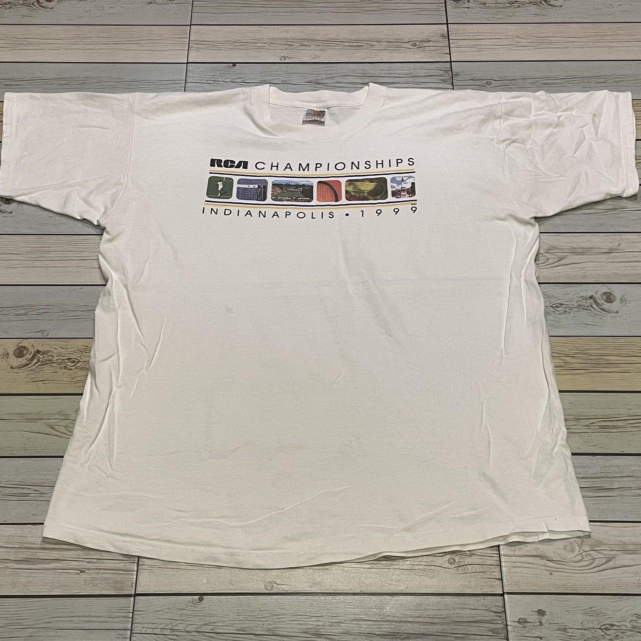 Vintage Rare Vintage 90 RCA Championships 1999 Tennis Tee Grand Slam Size US XL / EU 56 / 4 - 1 Thumbnail