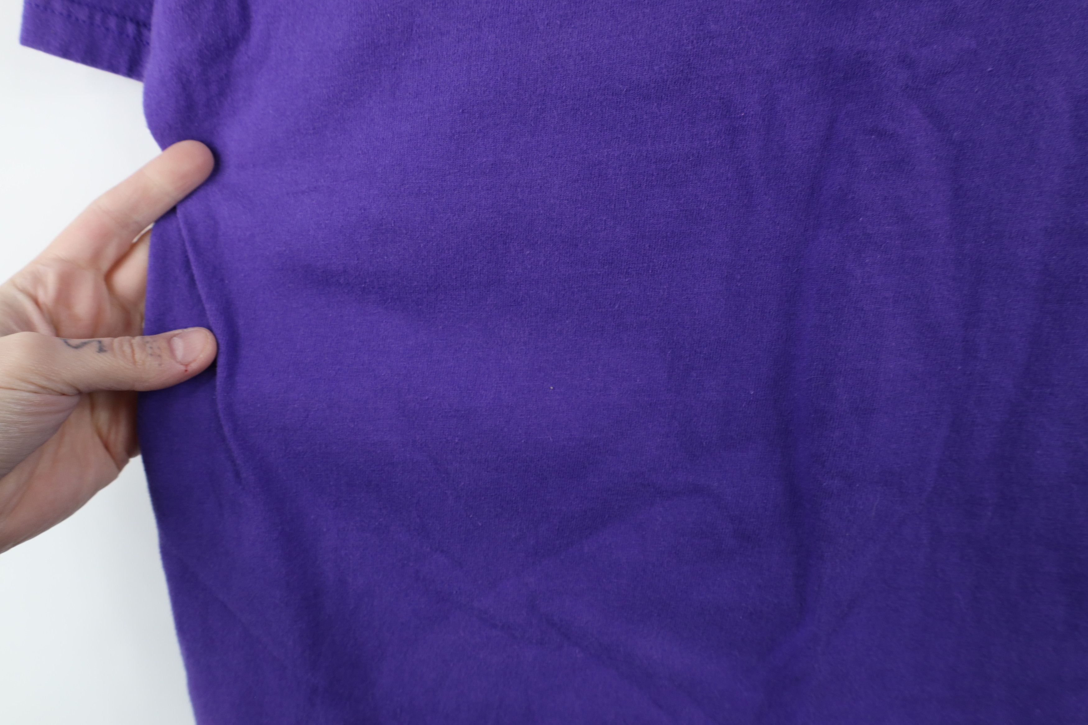 Hanes × Vintage Vintage 90s Hanes Beefy Short Sleeve T-Shirt Purple Cotton Size US L / EU 52-54 / 3 - 8 Thumbnail