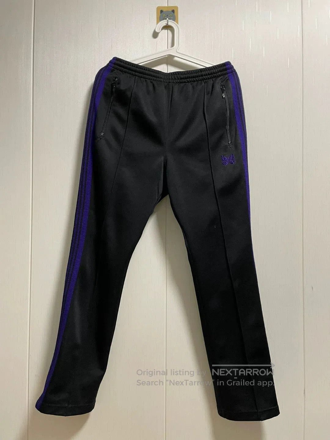 Needles Needles Black Purple Butterfly Straight Pants. Size US 40 / EU 56 - 1 Thumbnail