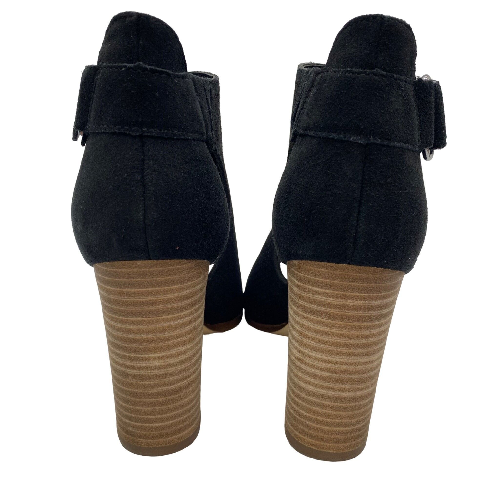 Marc Fisher Marc Fisher Black Deztin Suede Perforated Peep toe Heel Ankl Size US 9.5 / IT 39.5 - 5 Thumbnail