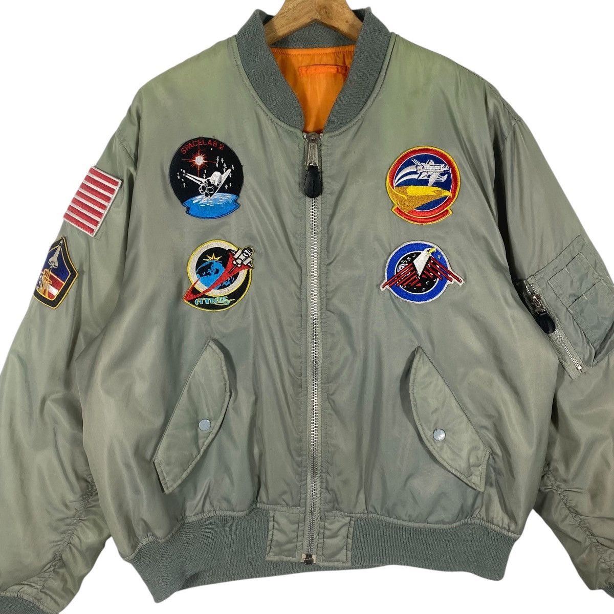 Japanese Brand Vintage 90s Flyers Mens Intermediate MA-1 Reversible Bomber Size US L / EU 52-54 / 3 - 4 Thumbnail