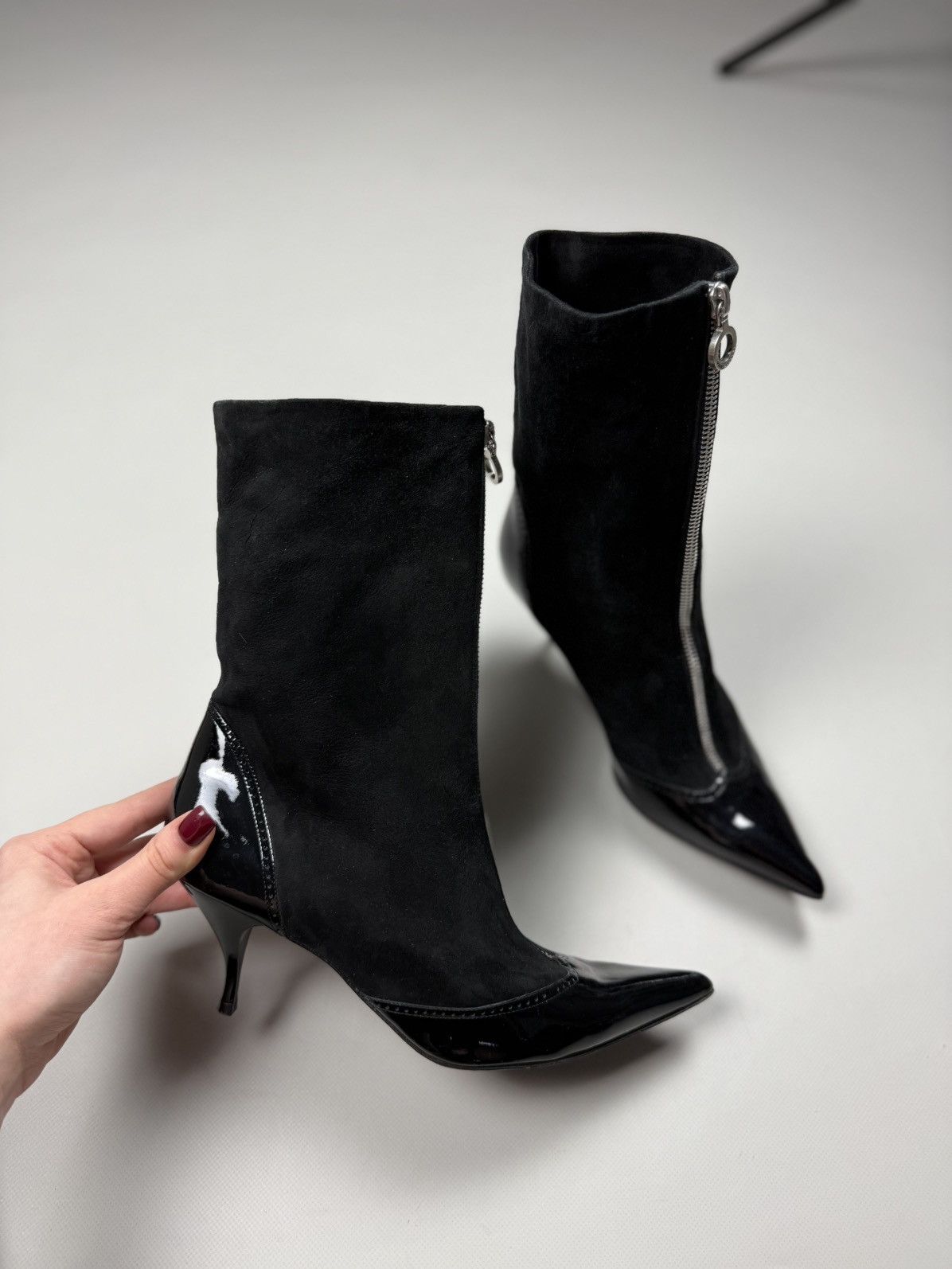 Marc Jacobs Marc Jacobs Heeled Full Zip Leather Suede Ankle Boots Shoes Size US 9.5 / IT 39.5 - 2 Thumbnail