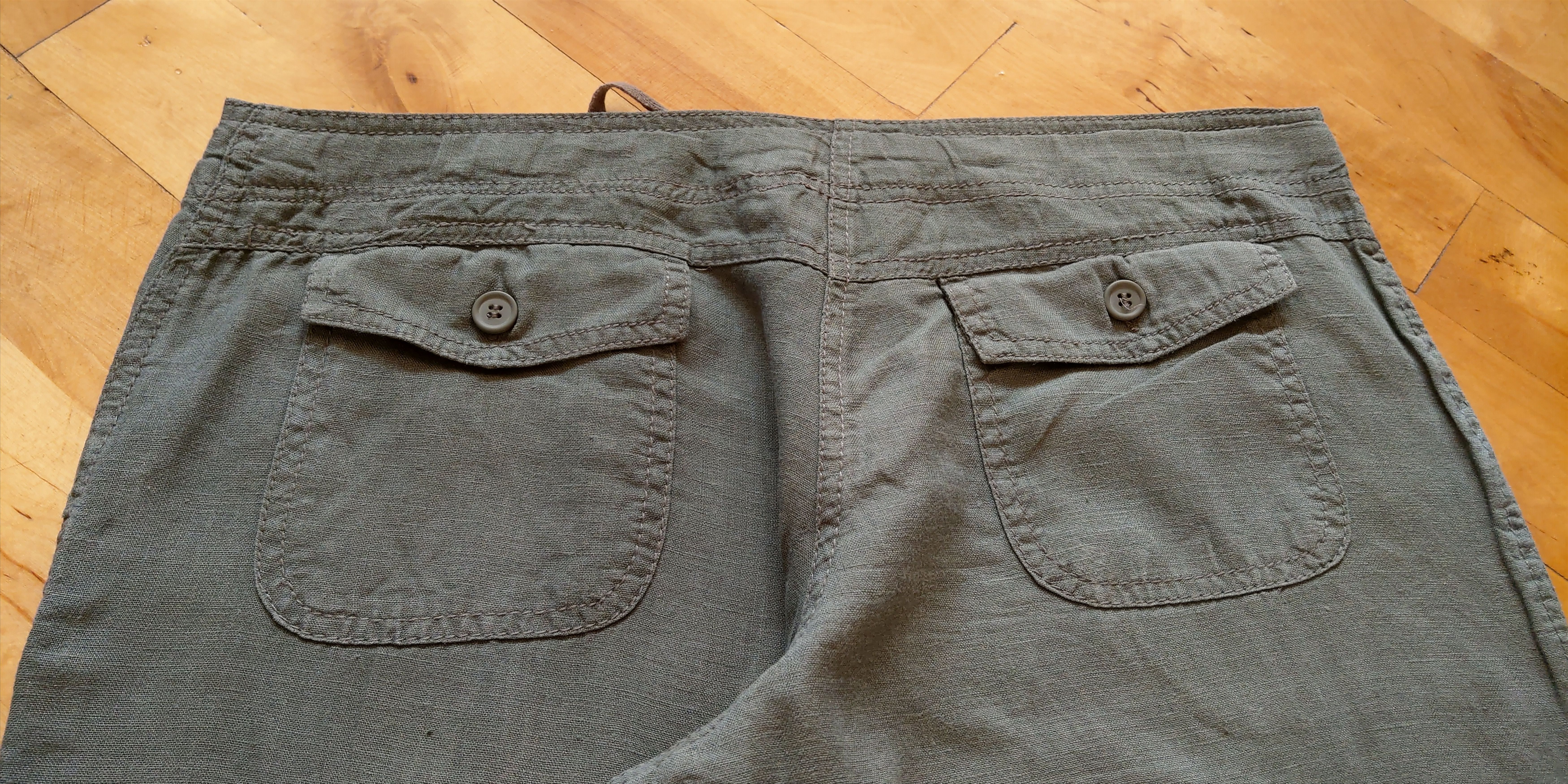 Vintage 100% Linen Pants Flared Baggy Minimalist y2k Vintage Size US 32 / EU 48 - 6 Thumbnail