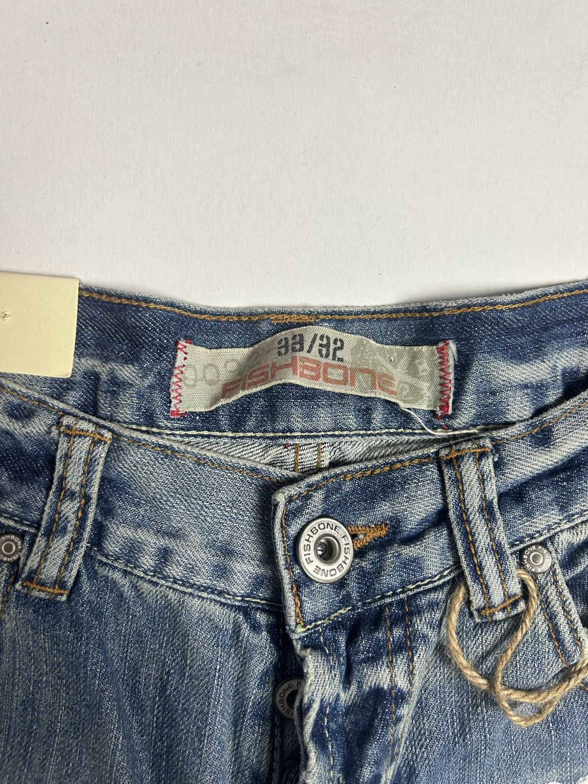 Vintage DS VTG Y2K Fishbone Printed Jeans Size US 33 - 4 Thumbnail