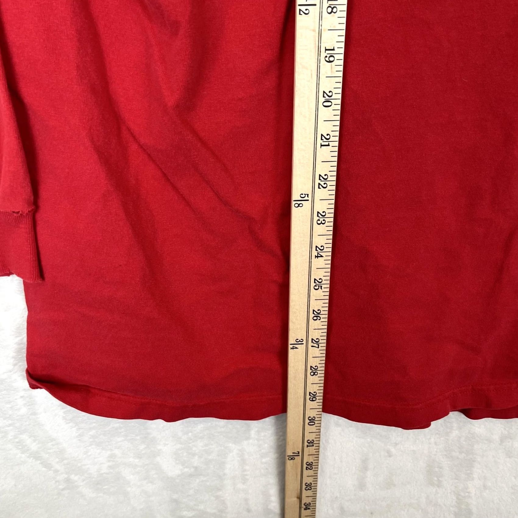 Vintage Vintage Santee Long Sleeve T-Shirt Mens Large Red Solid Made USA 90s Blank Size US L / EU 52-54 / 3 - 7 Thumbnail