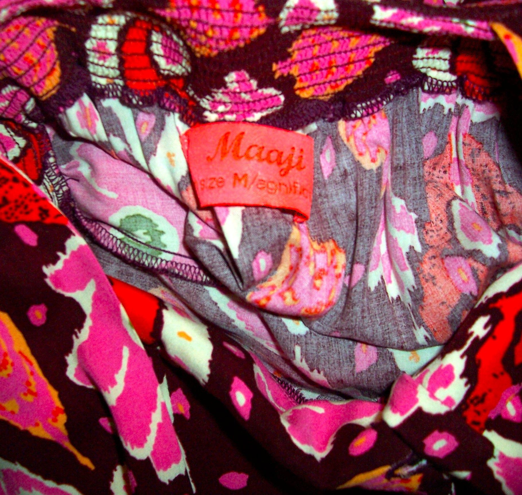 Other Maaji Pink Red Floral Boho Maxi Dress M Size M / US 6-8 / IT 42-44 - 8 Thumbnail