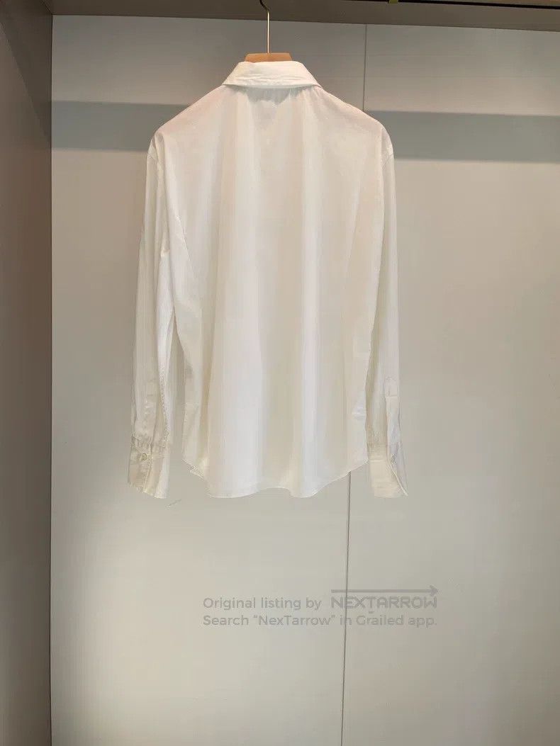 Brunello Cucinelli Brunello Cucinelli White Beaded Cotton Shirt Size M / US 6-8 / IT 42-44 - 2 Thumbnail
