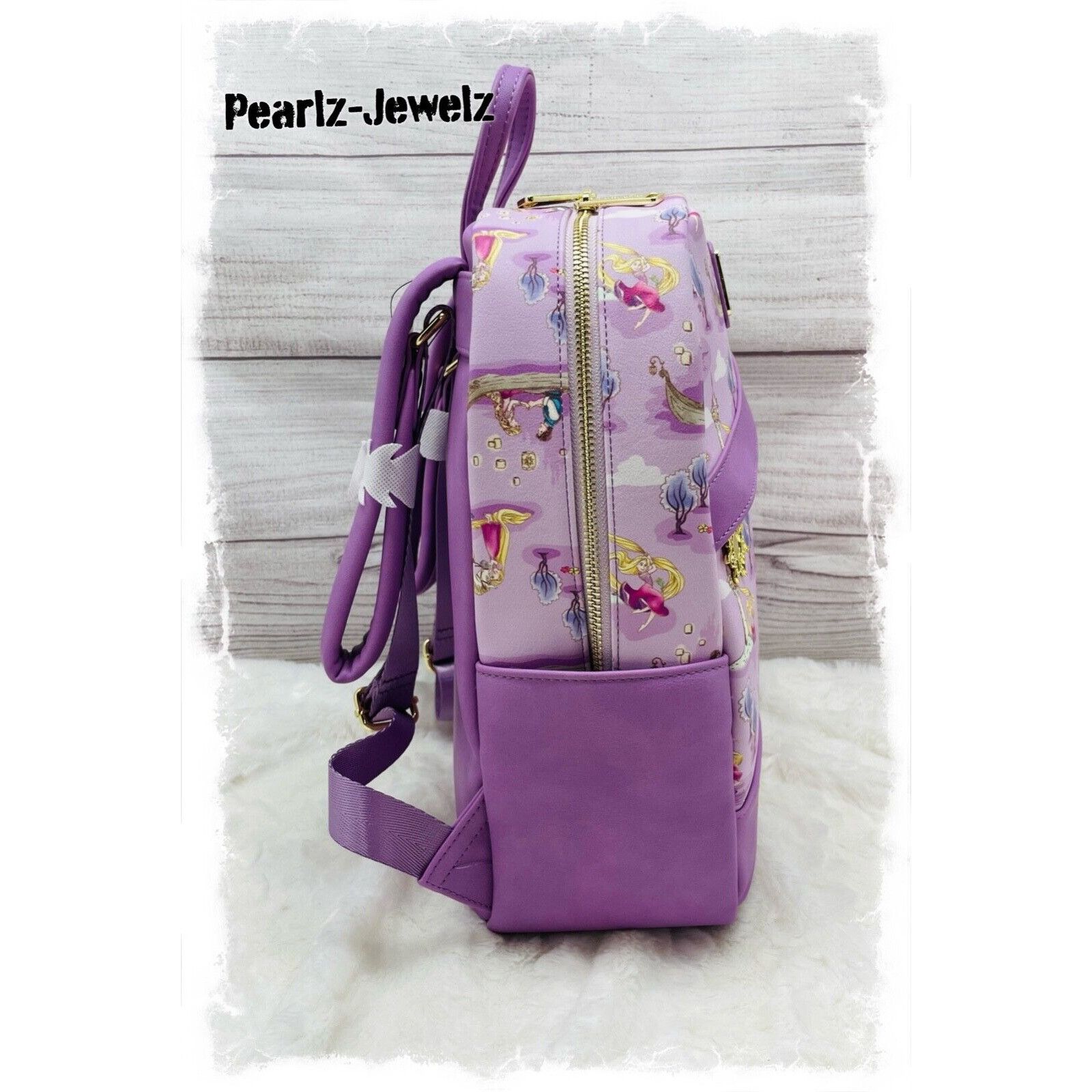 Disney Loungefly Rapunzel Tangled Live Your Dreams Allover Mini Bac Size ONE SIZE - 3 Thumbnail